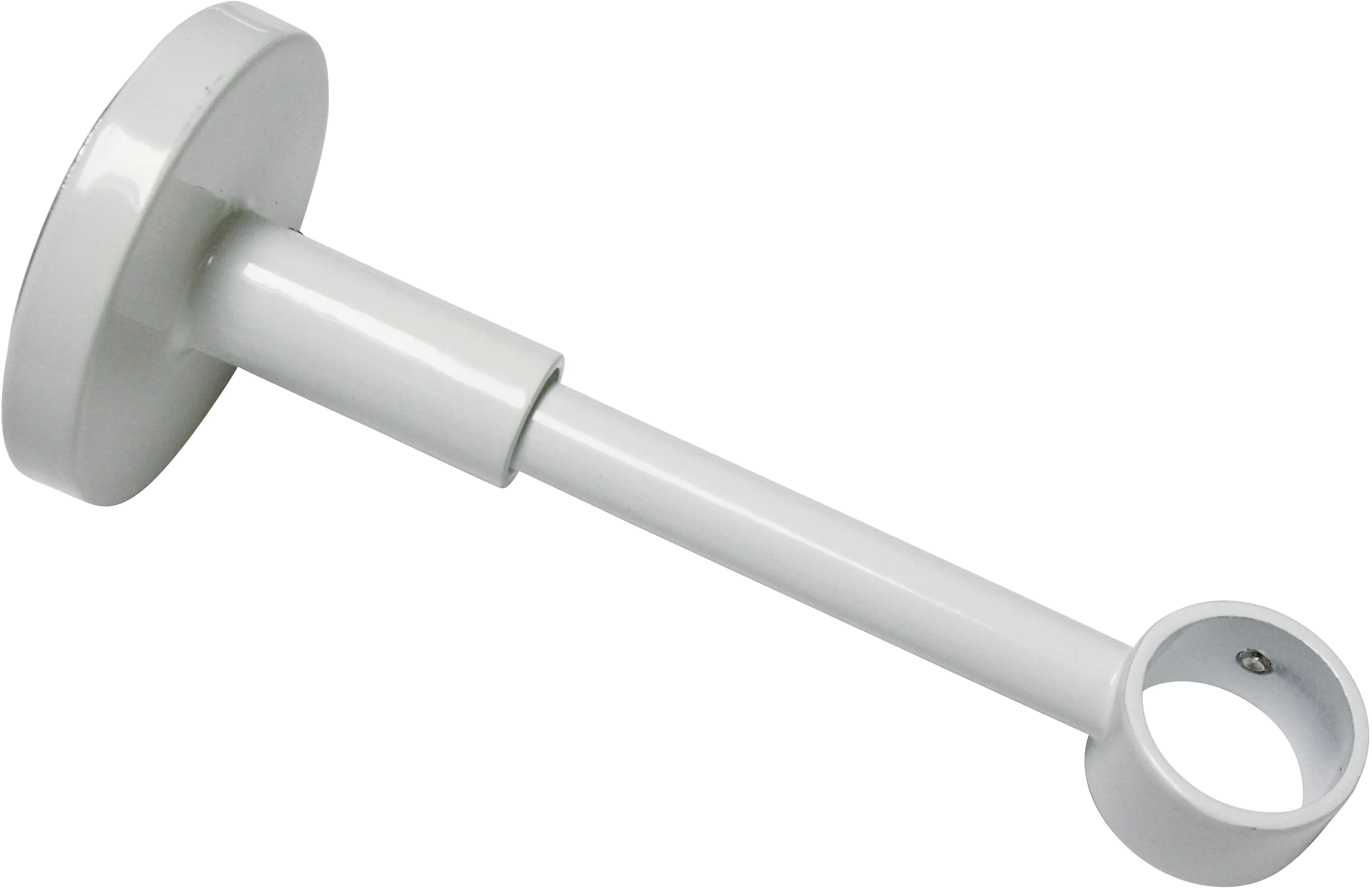 Gardinia Traeger Chicago 1-läufig geschlossen, Ø 20mm, weiß, 12 cm