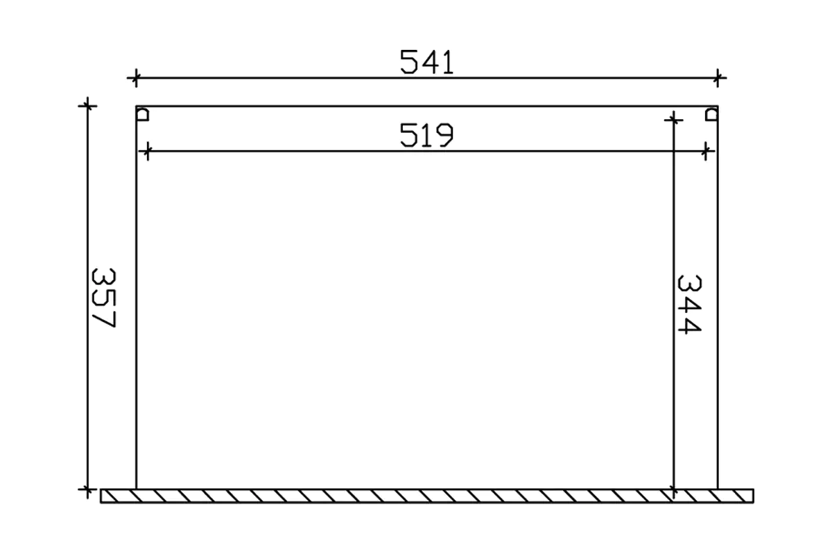 4018211224623_03 SKAN HOLZ Terrassenüberdachung Modena 541 x 357 cm Aluminium Weiß