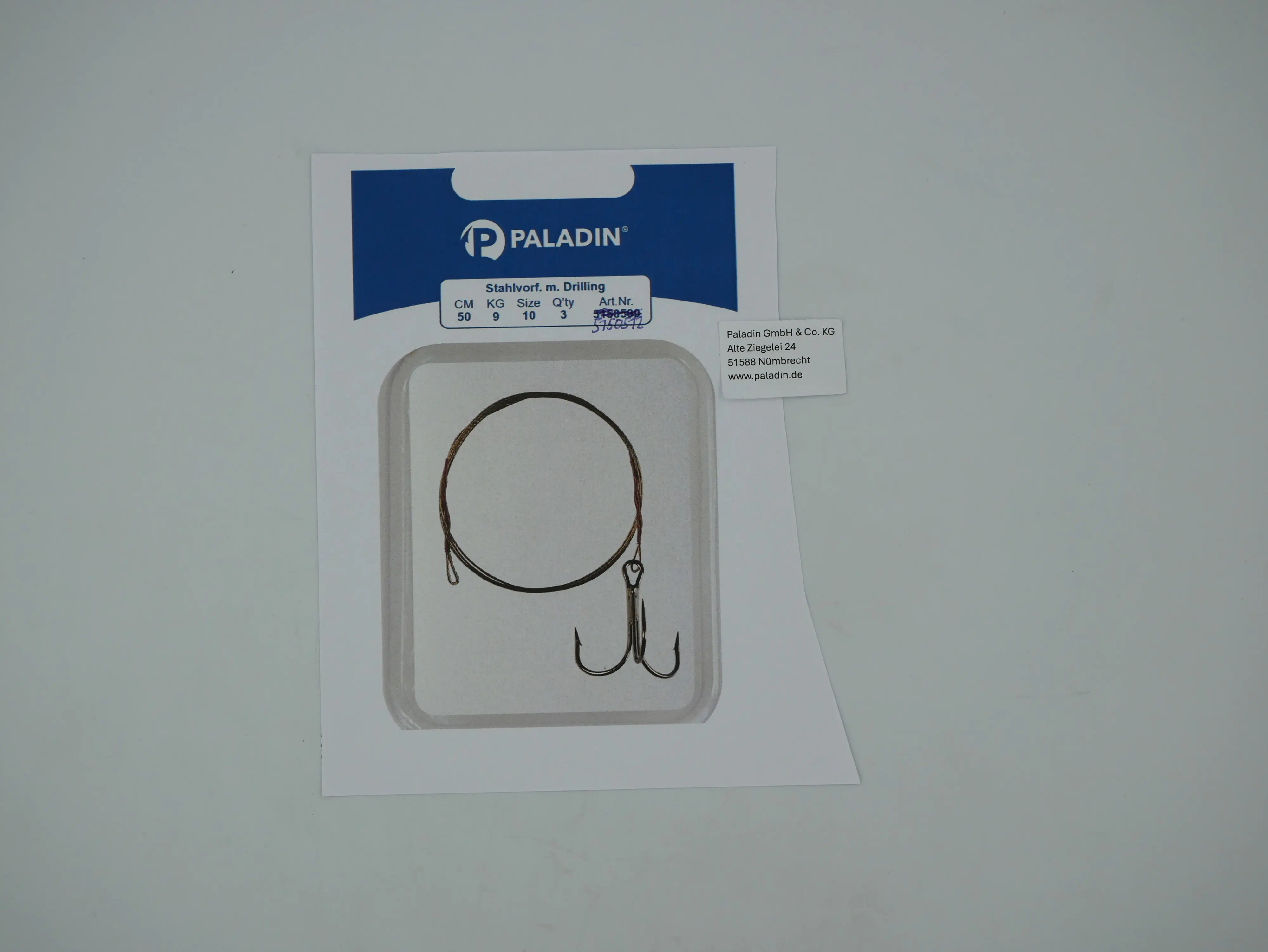 Paladin Stahlvorfach Drilling Gr. 2 Tragkraft 12 kg Länge 50cm 3 Stück