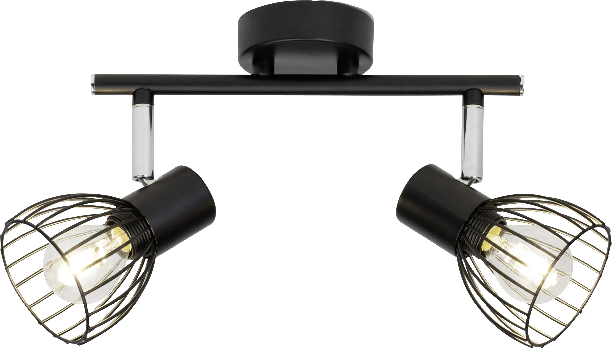 Brilliant 2er Spot Blacky schwarz 25,5 x 14 cm E14