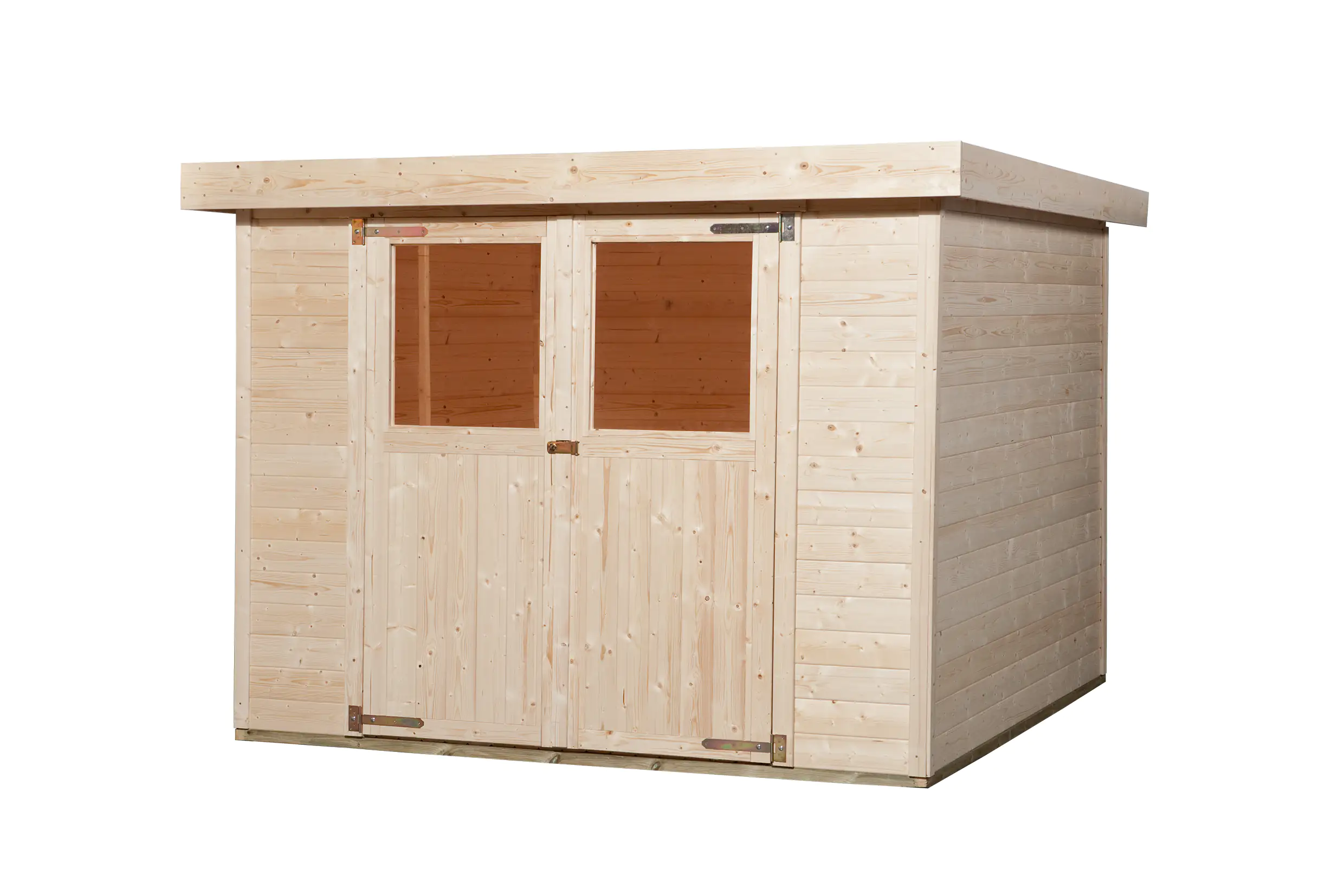 4004581344979_1 Weka Gartenhaus Mina 254 x 250 cm natur mit Fußboden