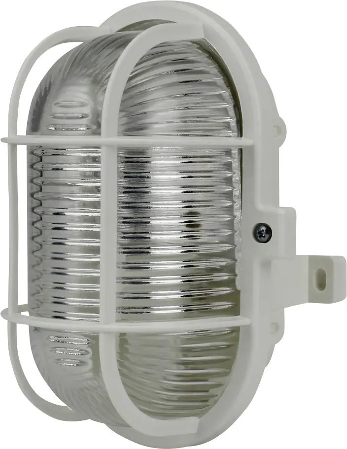 Ovalleuchte 60 Watt PVC-Korb weiß Ovalleuchte 60 Watt PVC-Korb weiß