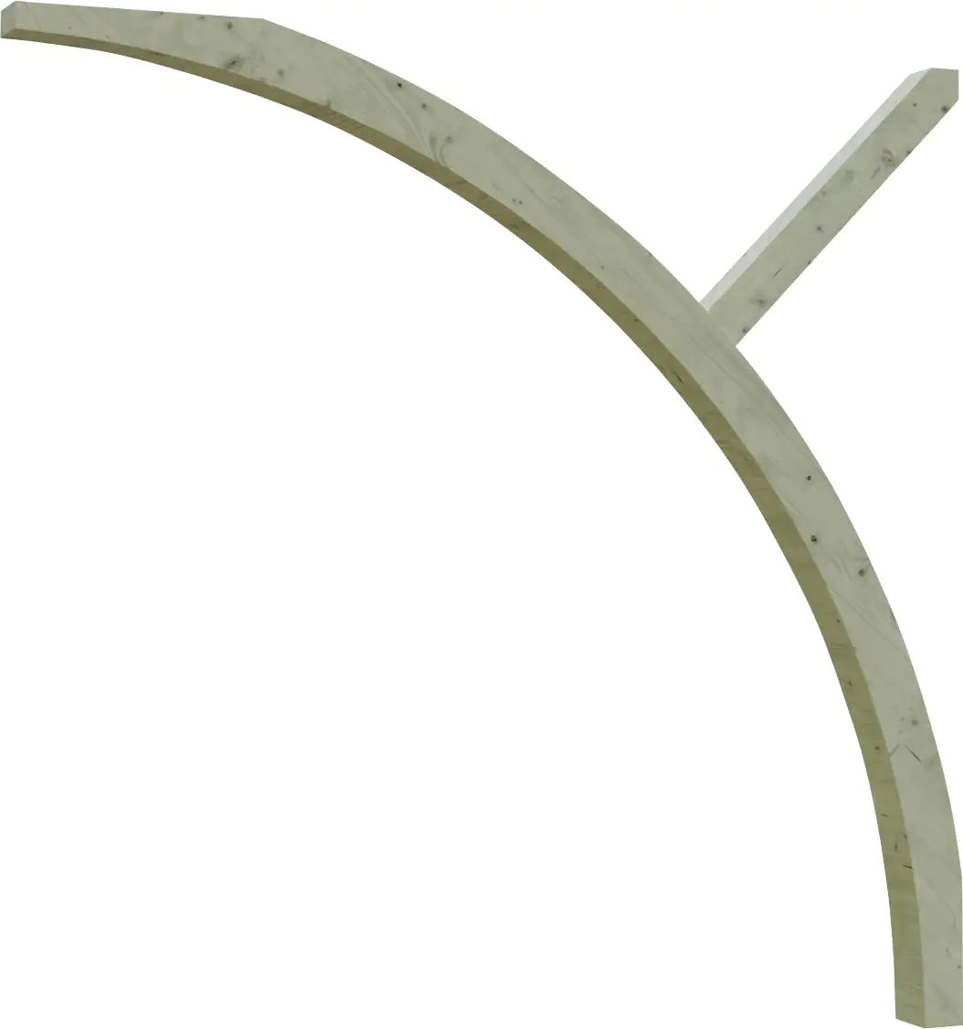 SKAN HOLZ Einfahrtsbogen pro Pfostenreihe Leimholz, grün imprägniert