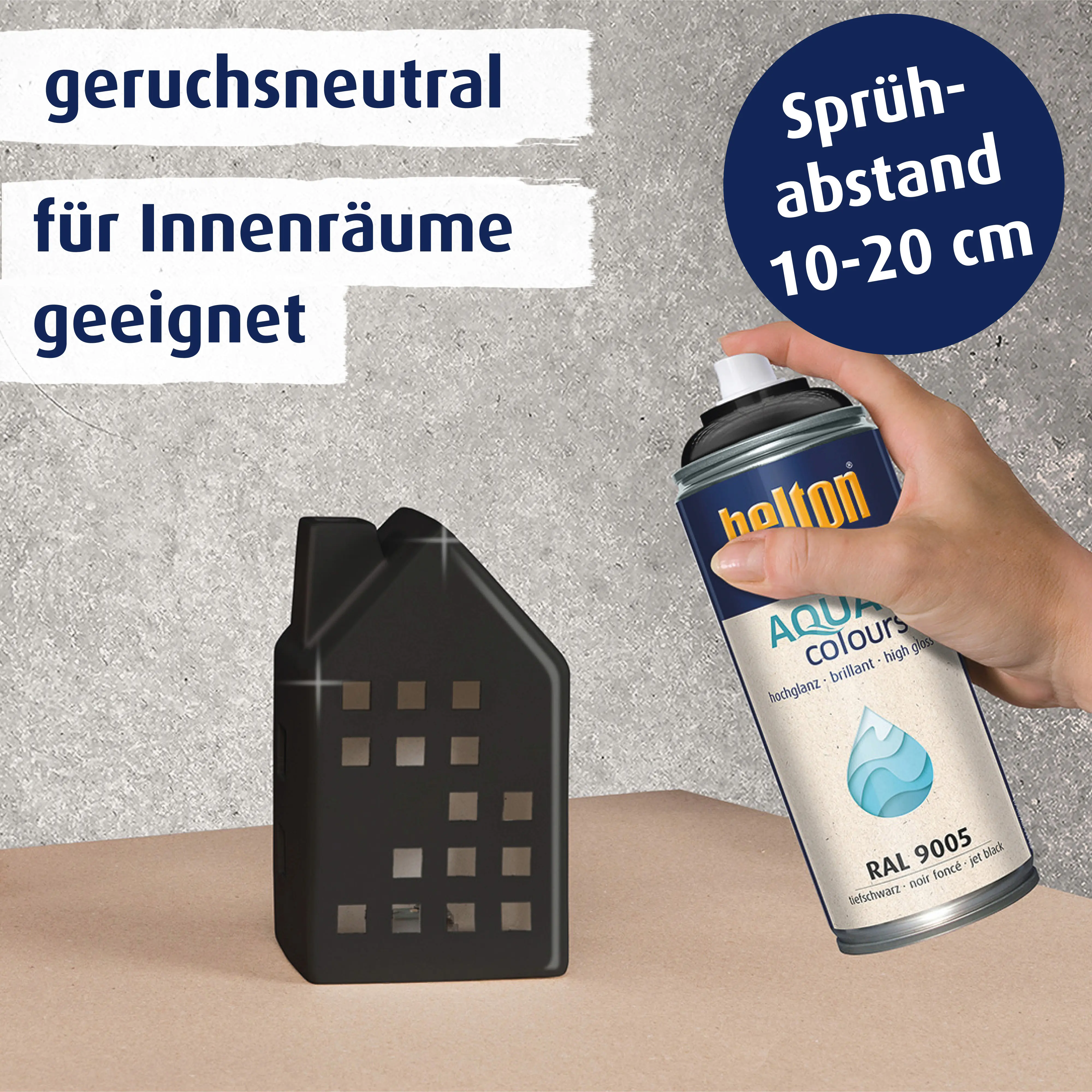belton free Lackspray AQUAcolours 400 ml tiefschwarz hochglanz
