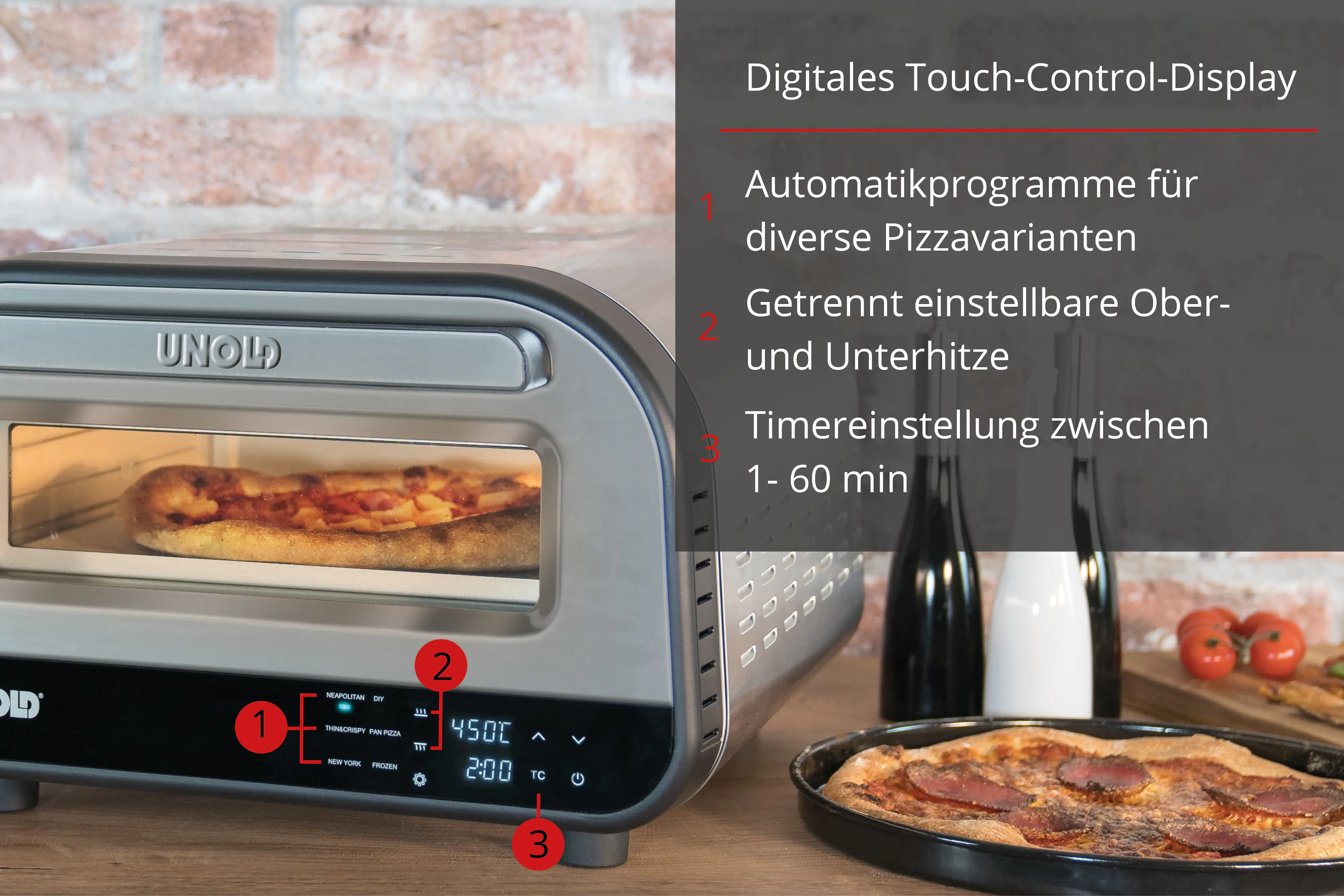 Unold Pizzaofen Luigi 68816 elektrisch