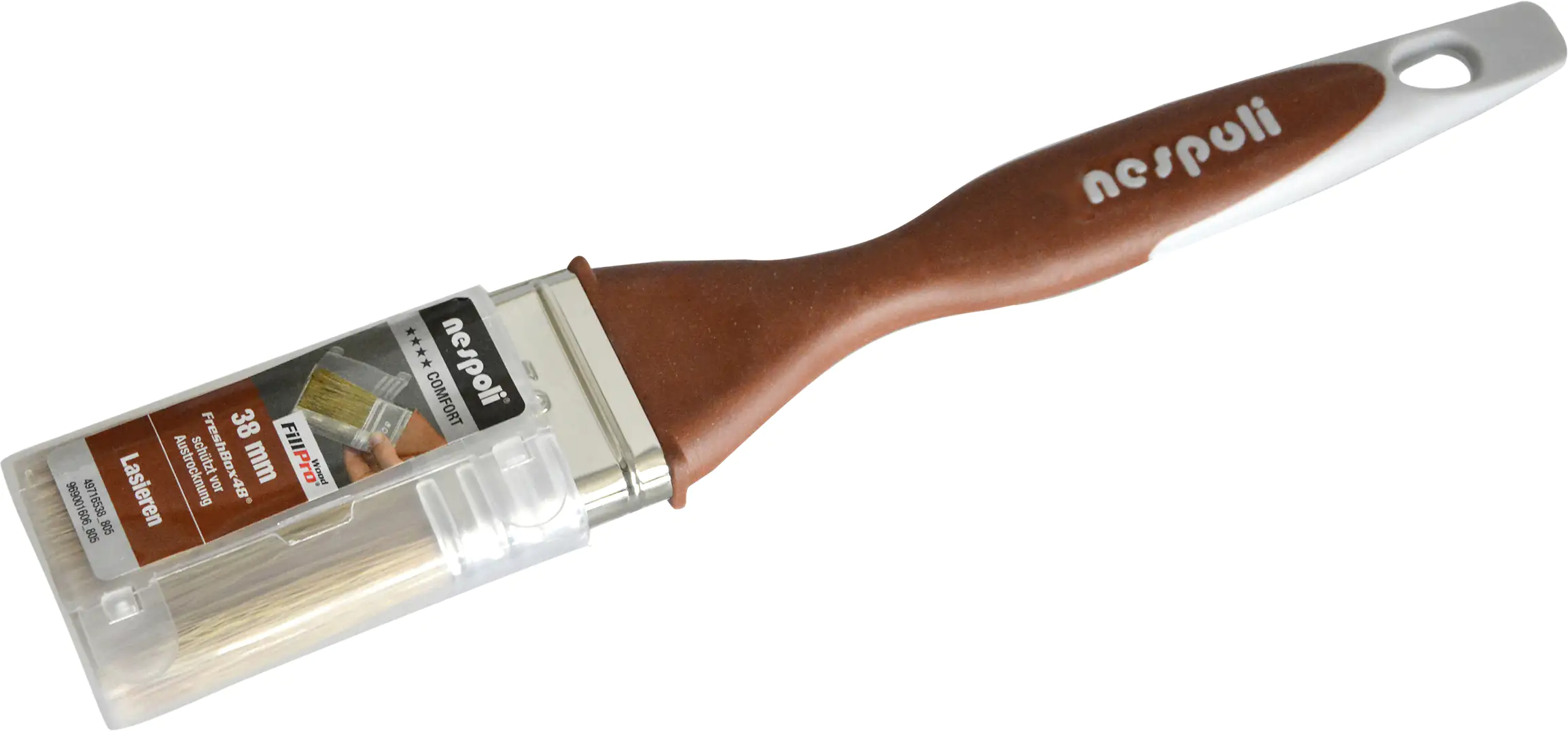 Nespoli FillPro® Wood Flachpinsel Lasuren AirTouch®-Griff 8. Stärke, 38 mm