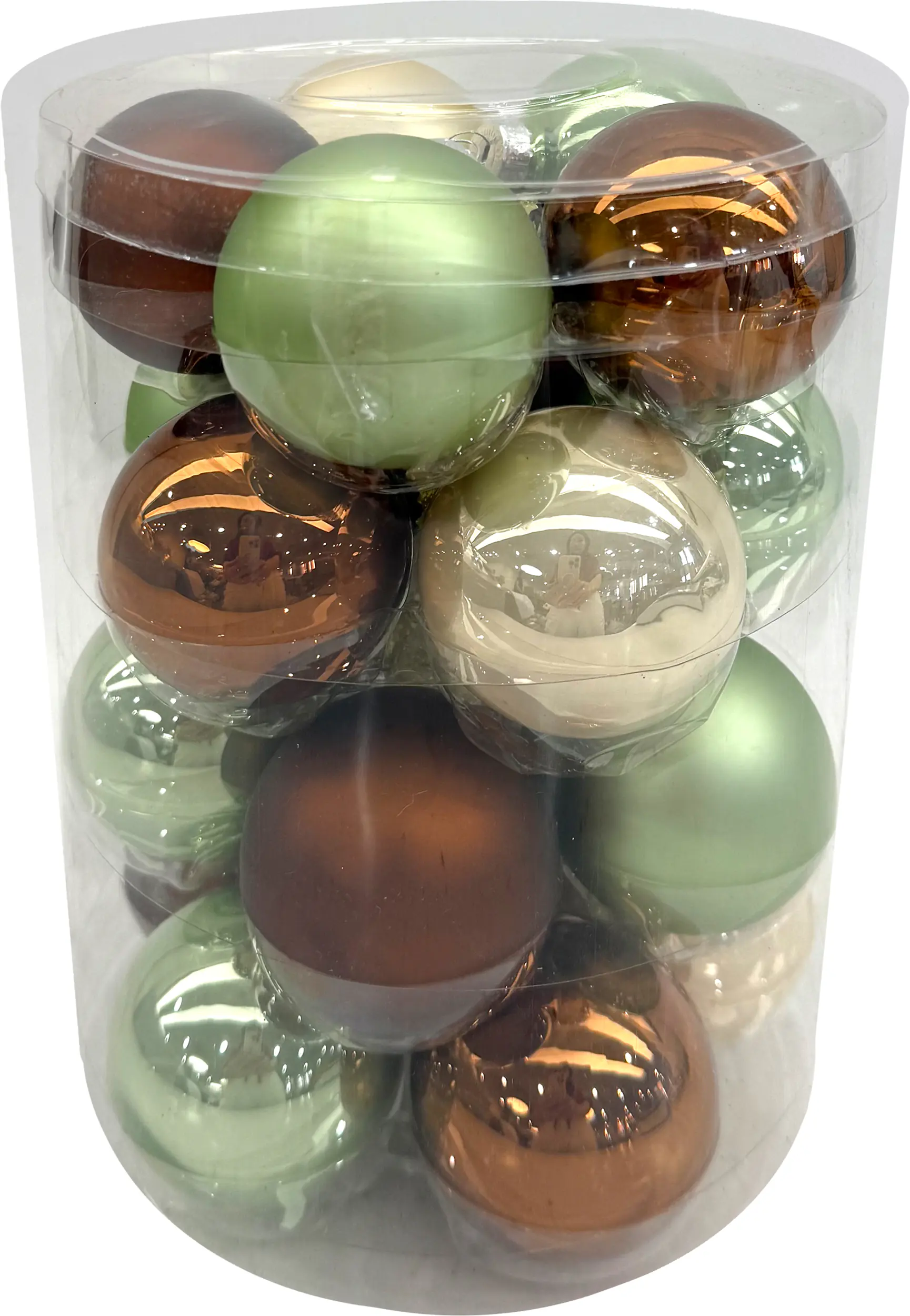 TrendLine Weihnachtskugeln aus Glas Ø 6 cm grün espresso 20 Stück