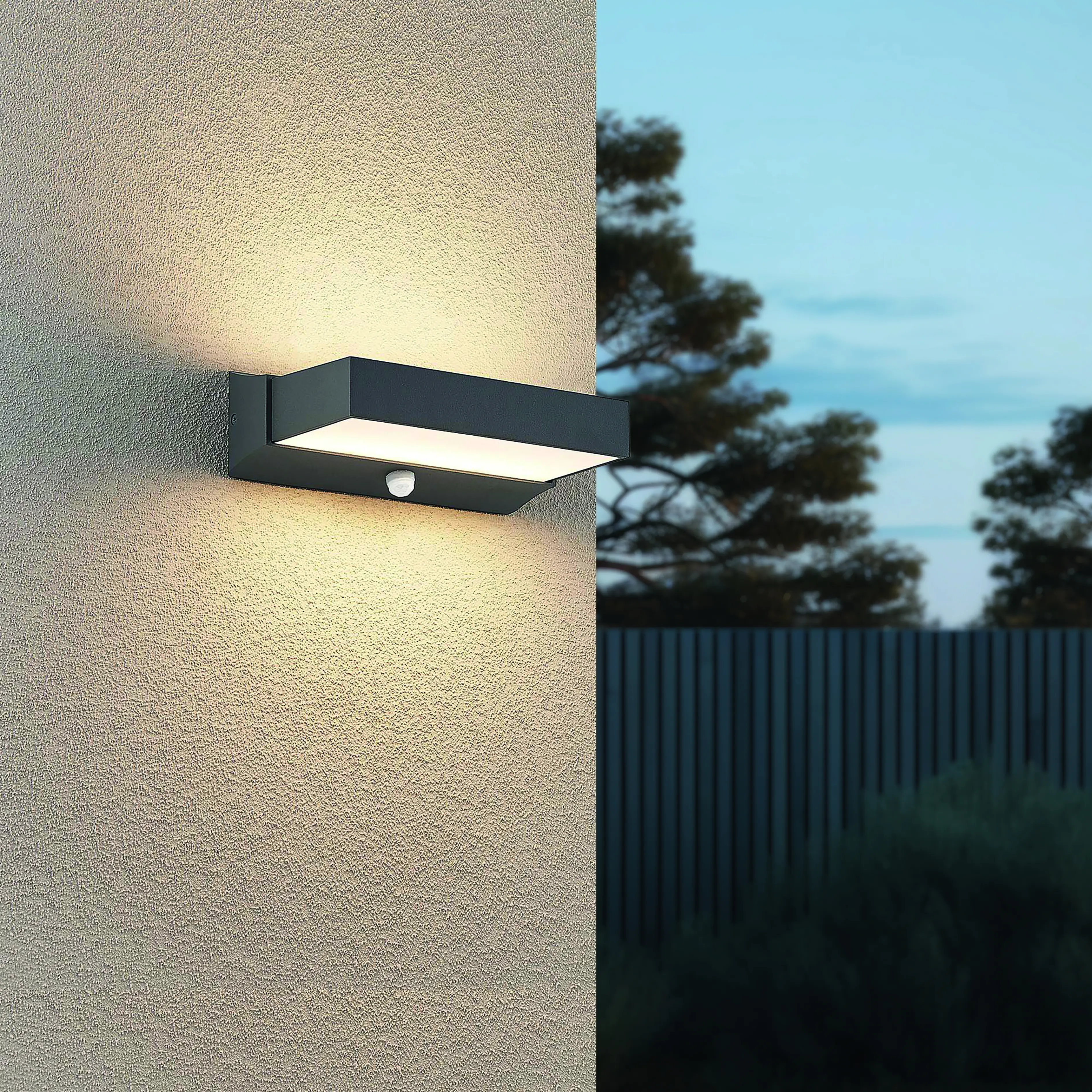 Trio Leuchten LED Außen-Wandleuchte Cuando anthrazit Up- & Downlight