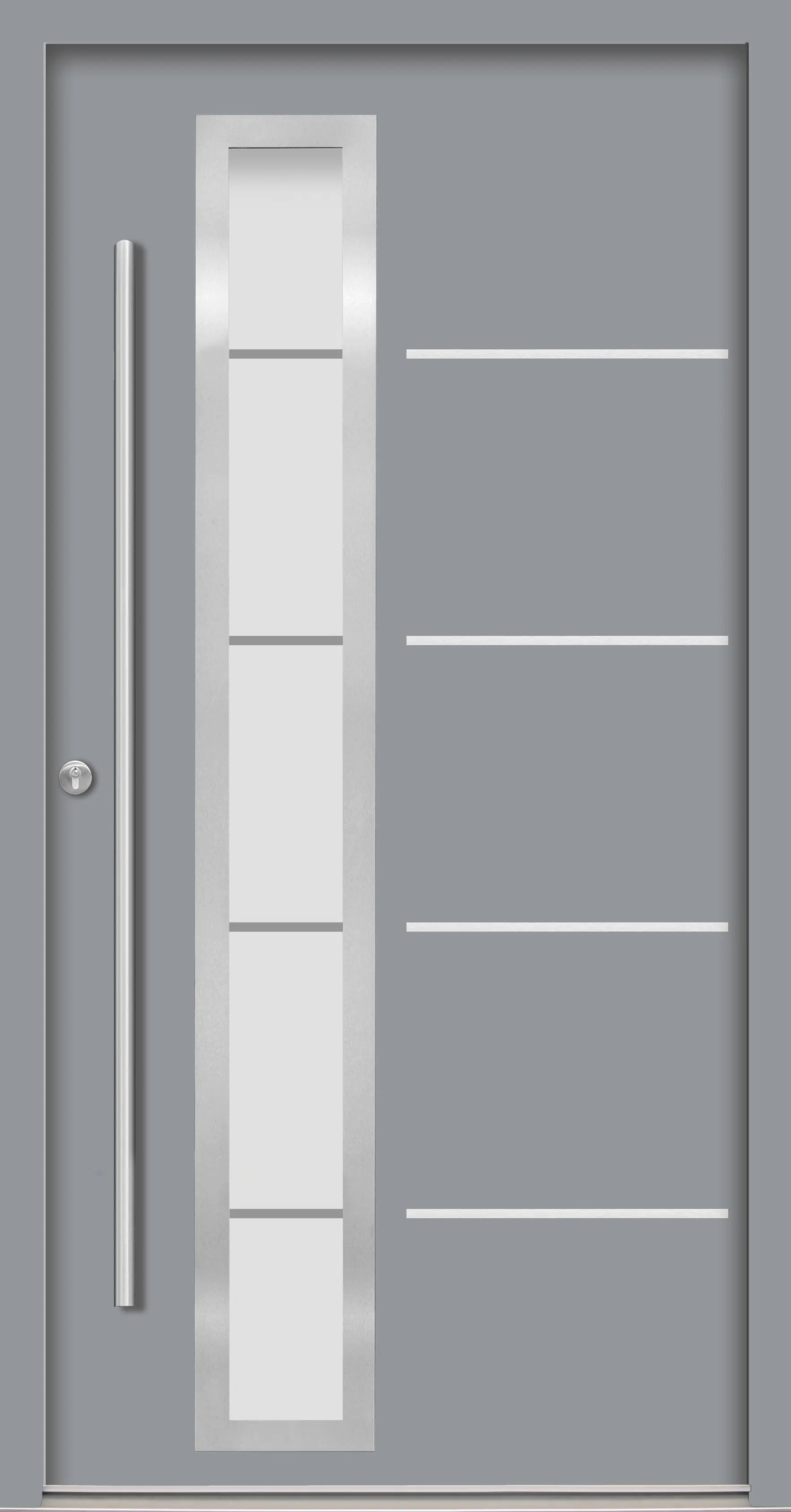 Splendoor Haustür Passivedoor Premium B06 Grau DIN Links 100 x 210 cm