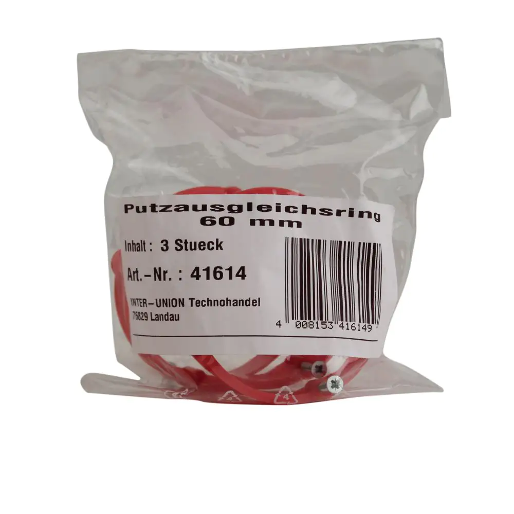 Putzausgleichring 60mm H12mm rot 3x Putzausgleichring 60mm H12mm rot 3x