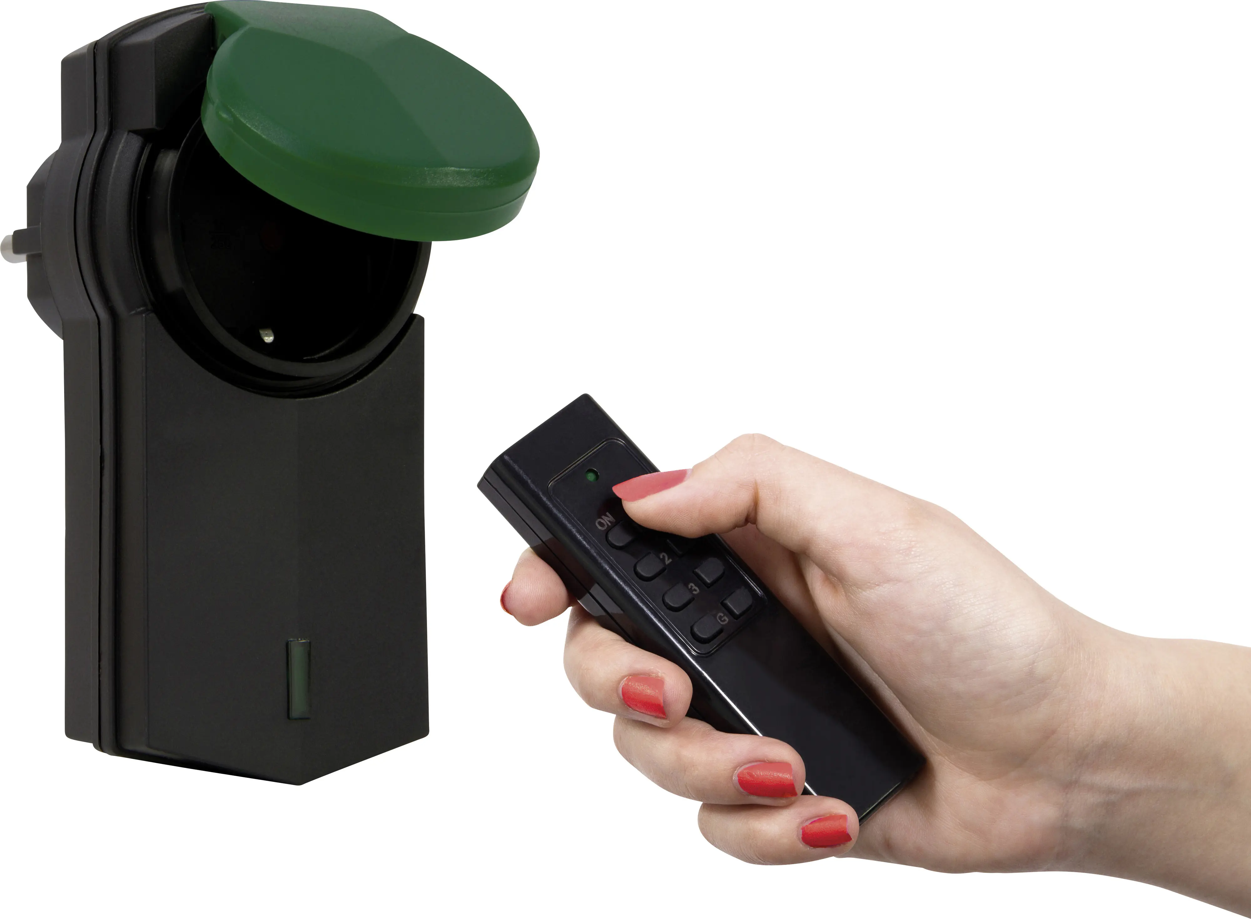 REV Funk Außensteckdose Steckdose + Fernbedienung