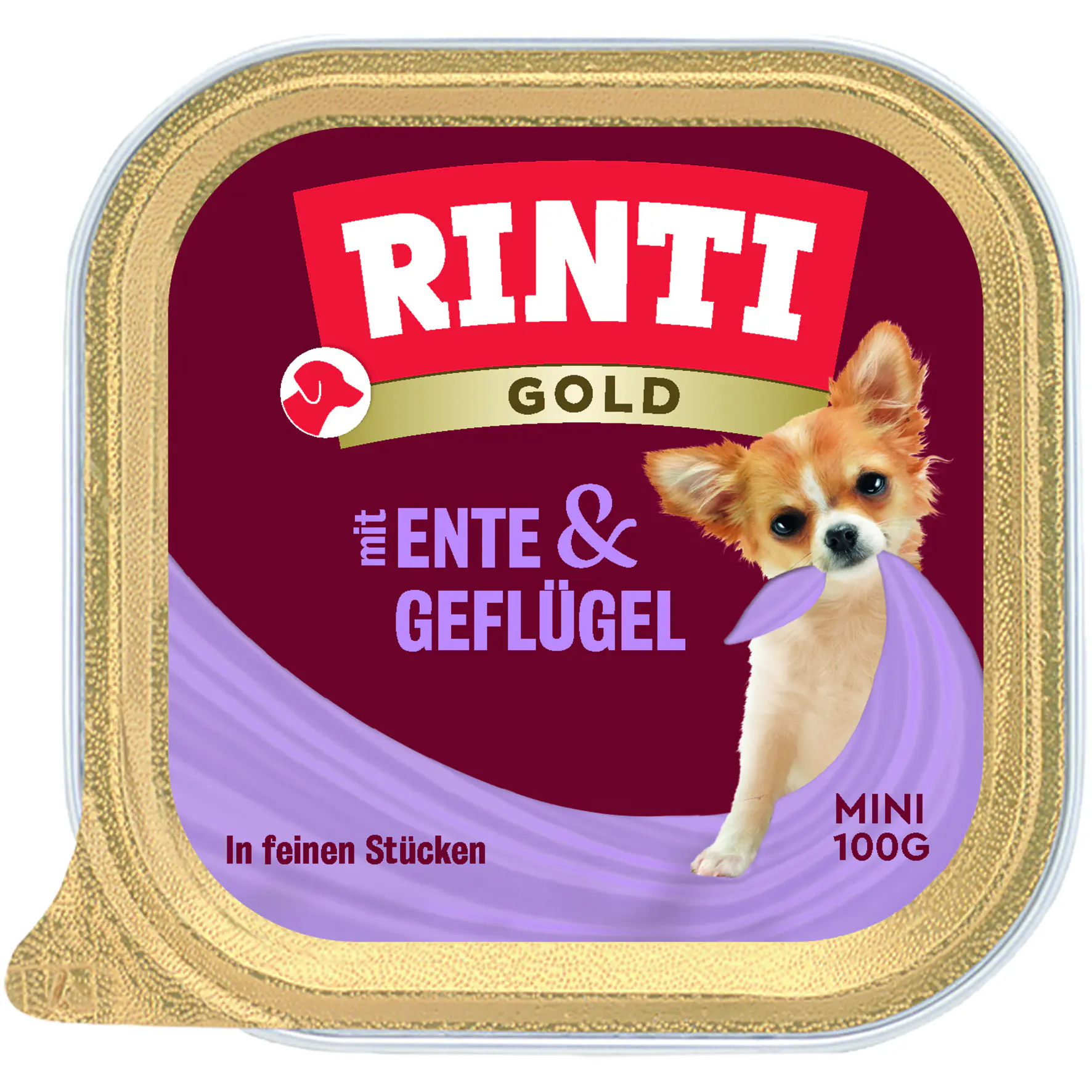 Rinti Gold mini Hundenassfutter Adult 100 g Ente & Geflügel