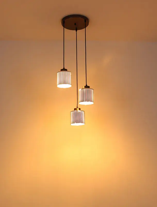 Globo Hängeleuchte Felicia Ø 33 x 120 cm schwarz-chrom matt