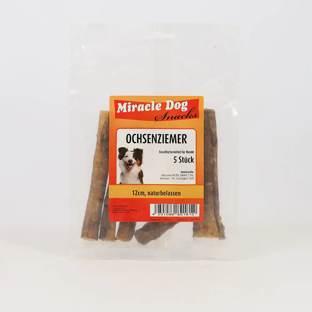 Miracle Dog Ochsenziemer 12 cm 5 Stück
