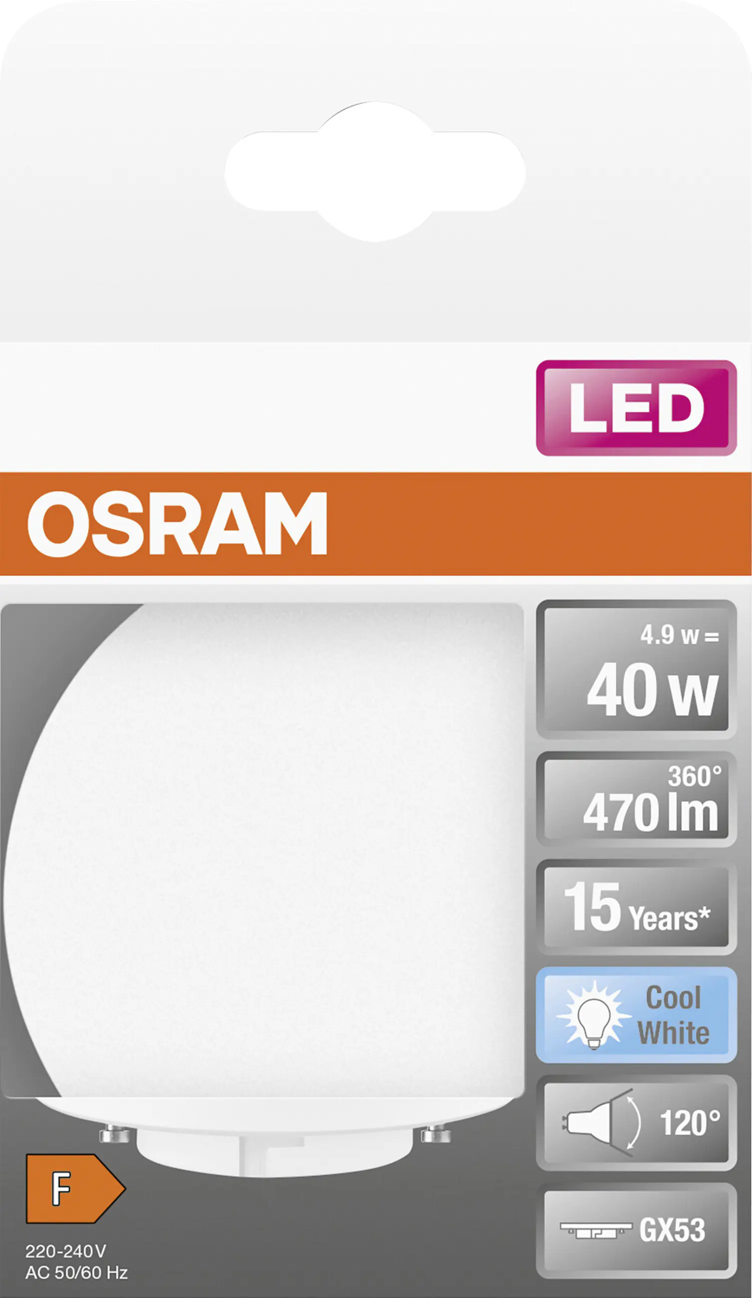 Osram LED Leuchtmittel Star GX53 4,9 W neutralweiß matt