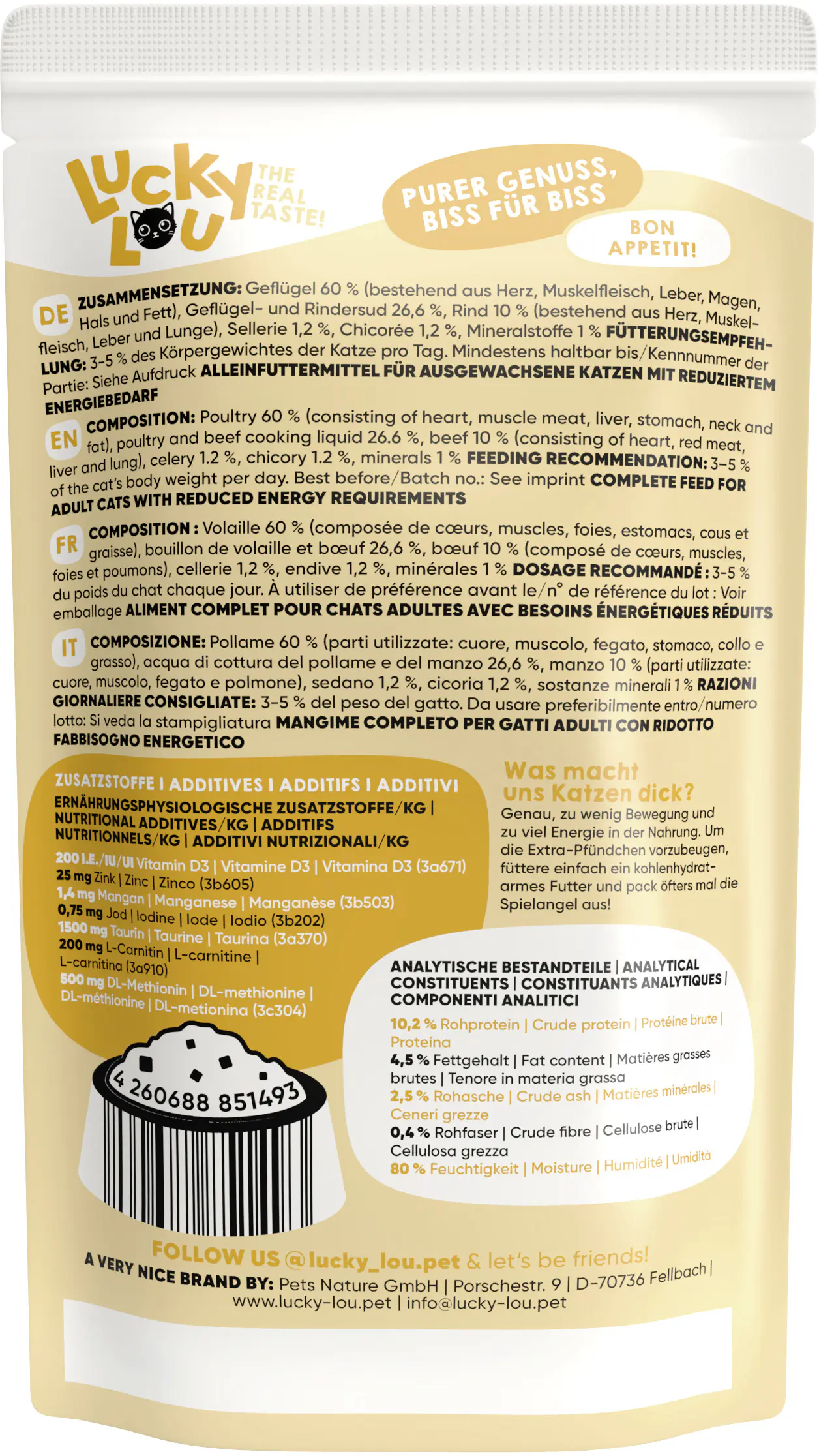 Lucky Lou Lifestage Sterilized Geflügel und Rind 125g