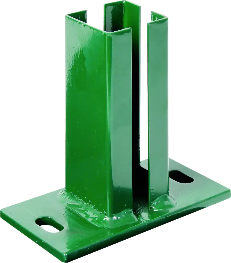 Alberts Eckpfostenträger für Doppelstabmatten 60 x 60 mm zA grün