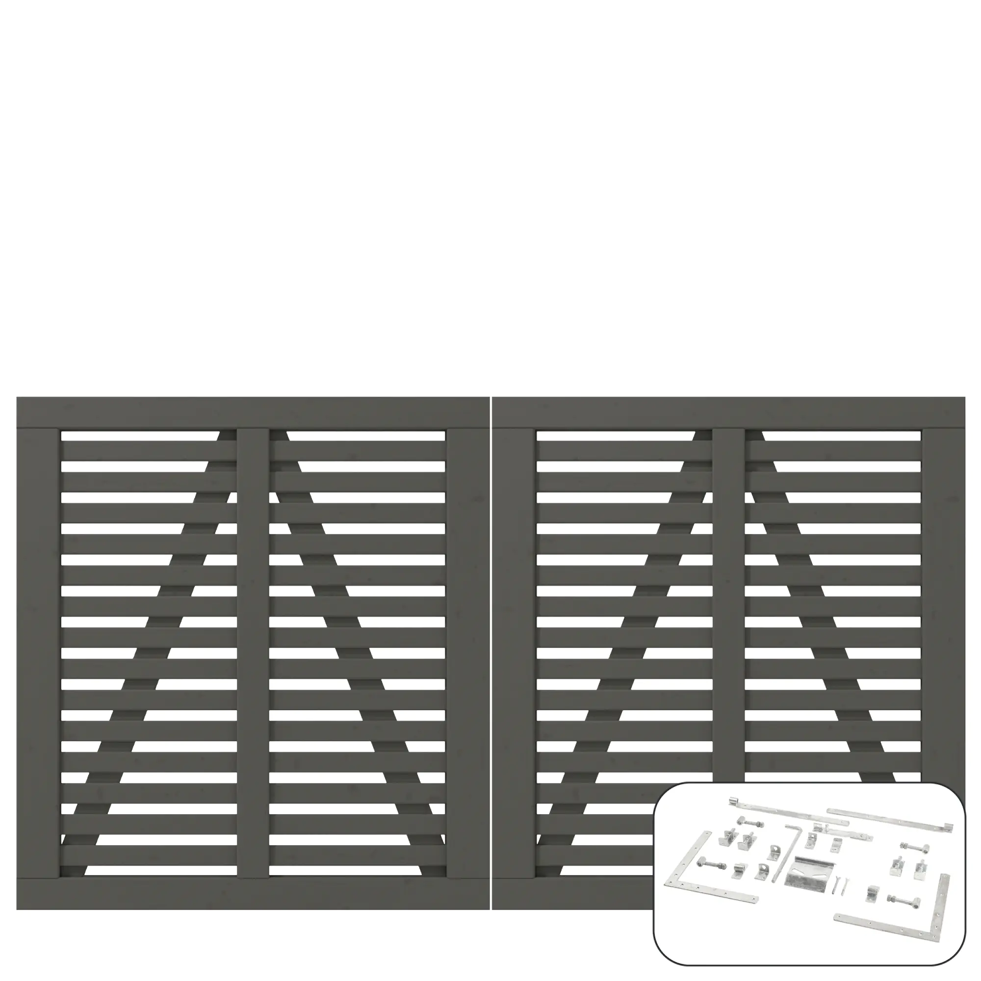 Plus Doppeltor Harmoni inkl. Beschläge 200 x 107 cm umbragrau fungizidbehandelt