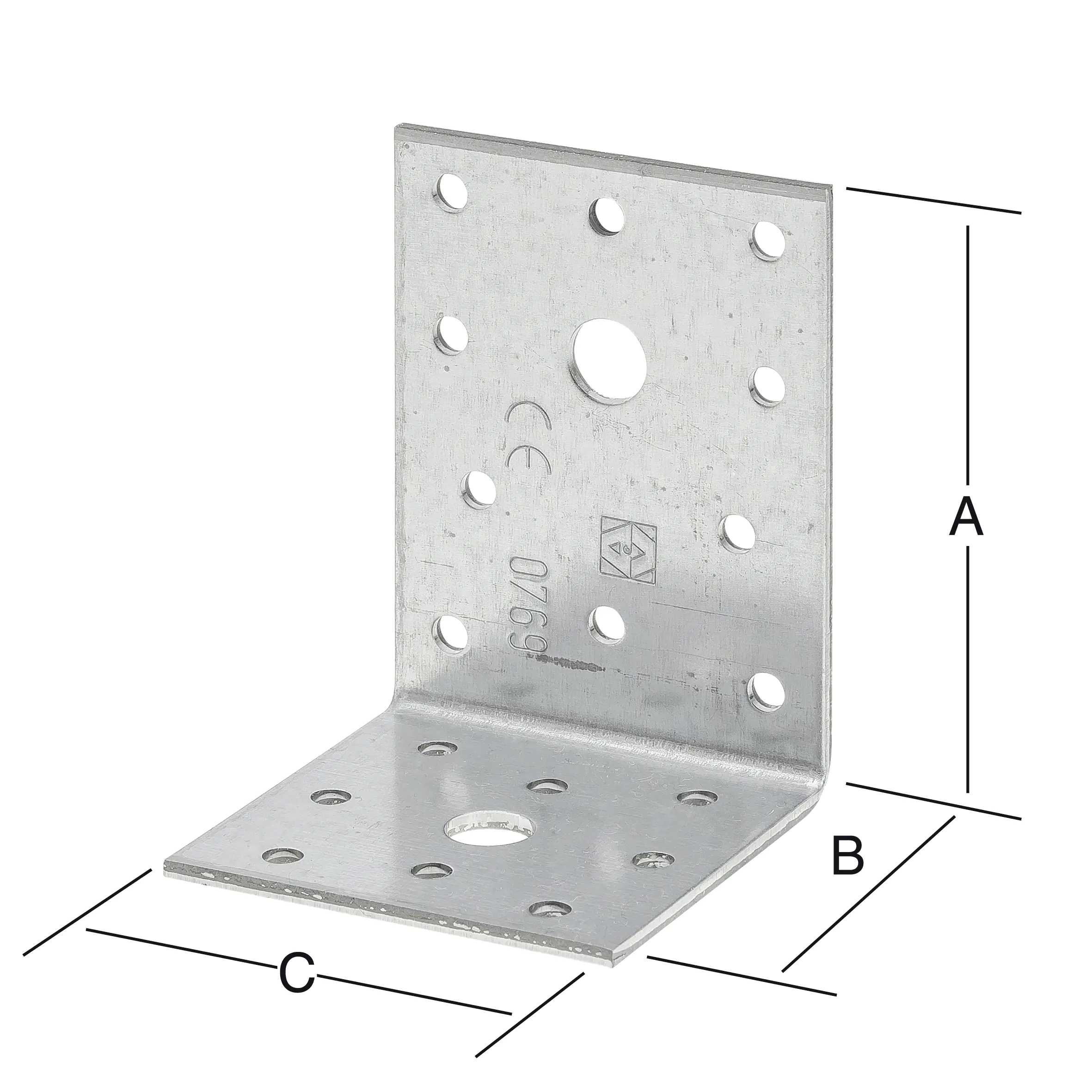 Vormann Winkelverbinder sendzimir verzinkt 60 x 40 x 60 mm