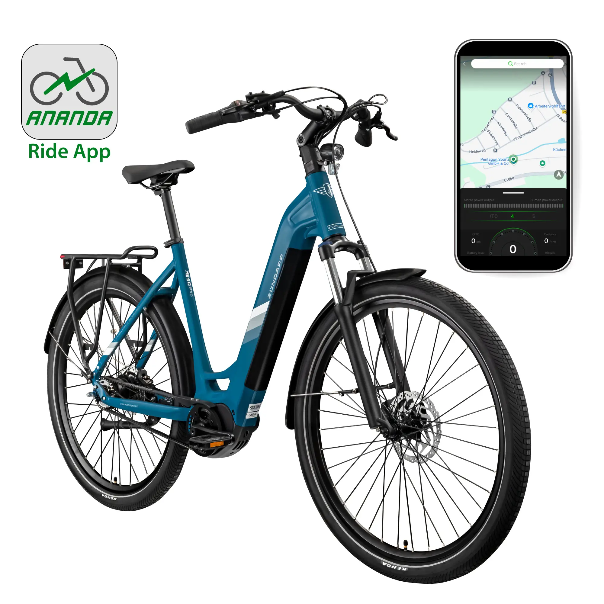Zündapp E-Bike Trekking X850 Pro 27,5 Zoll 5-Gang 550 Wh blau