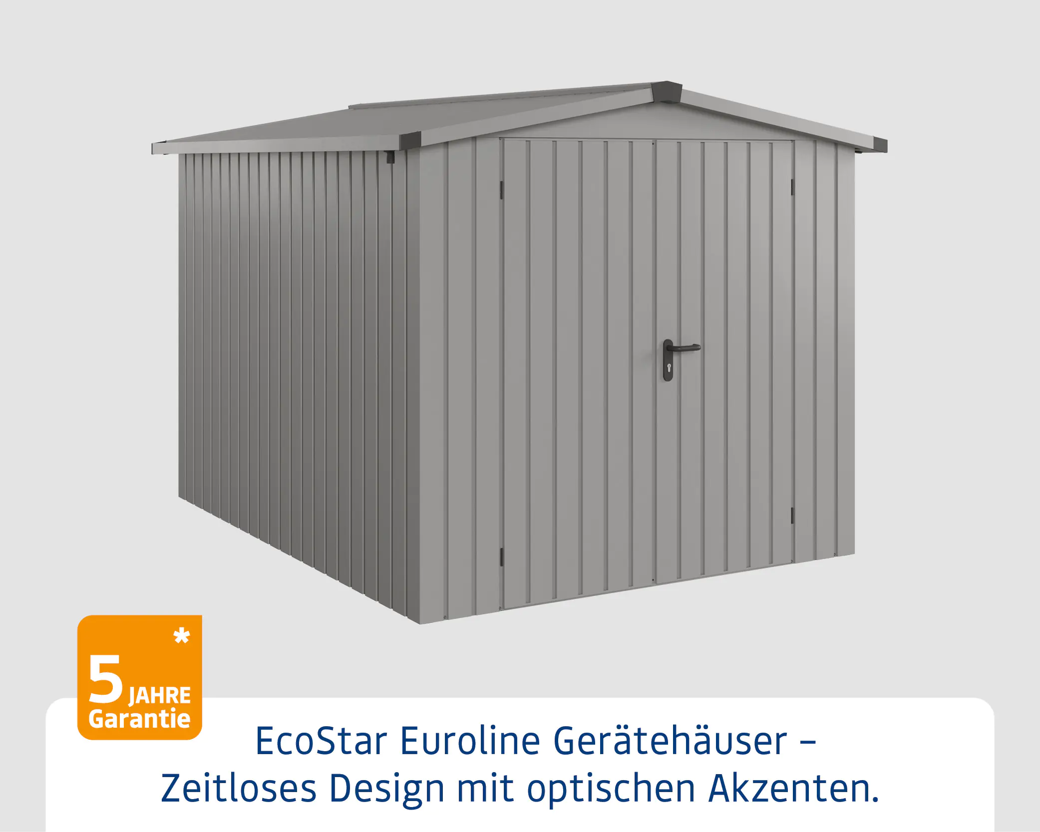 EcoStar Metallgerätehaus Euroline ESD6 aluminiumgrau 214 x 262 cm 2-flg. EcoStar Metallgerätehaus Euroline ESD6 aluminiumgrau 214 x 262 cm 2-flg.