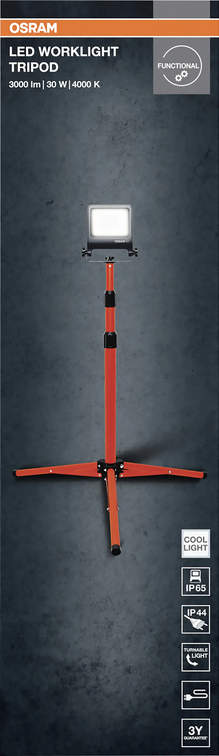 Osram LED-Baustrahler Worklight Tripod IP65 30 W