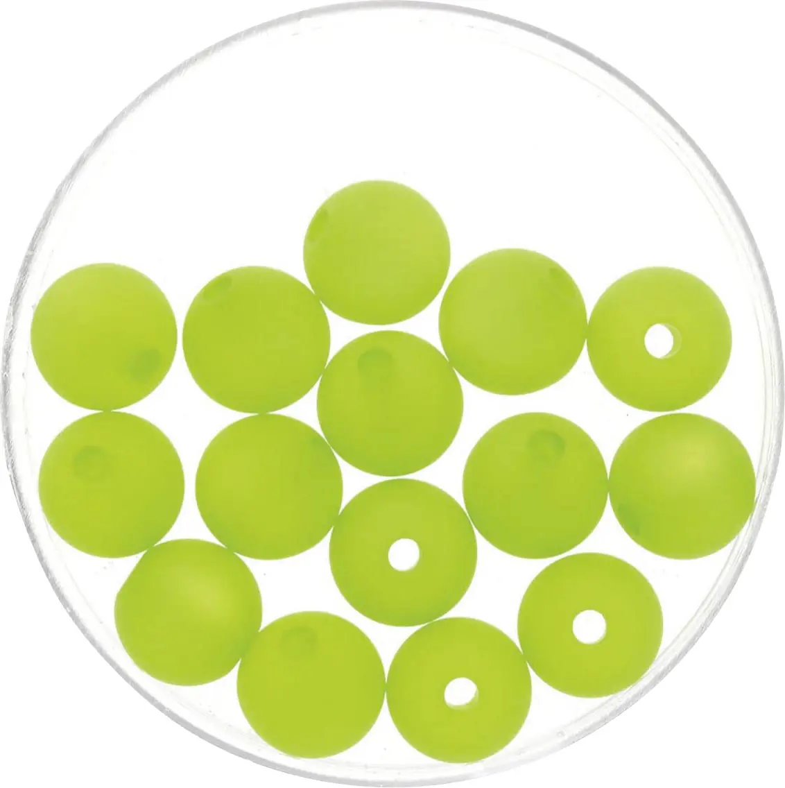 Glorex Perle Polaris 8 mm 15 Stück, matt grün