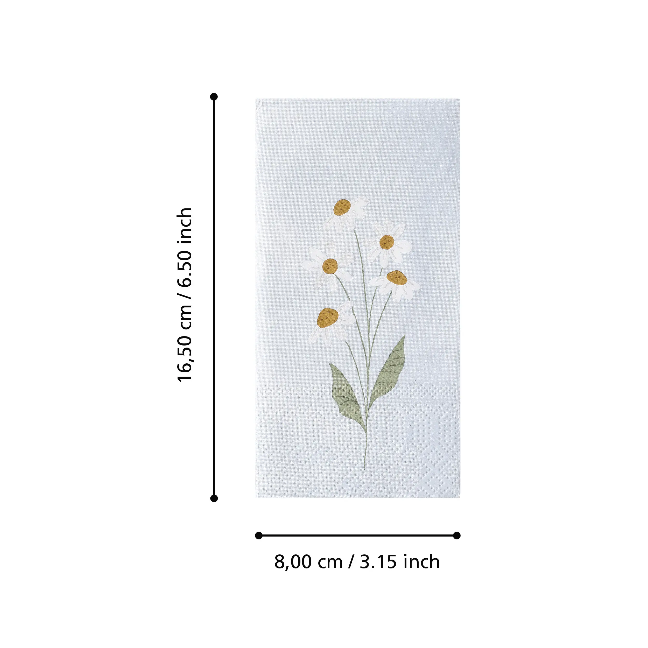Eglo Servietten Blümchen Belbari blau 16,5 x 8 cm - 20er Pack