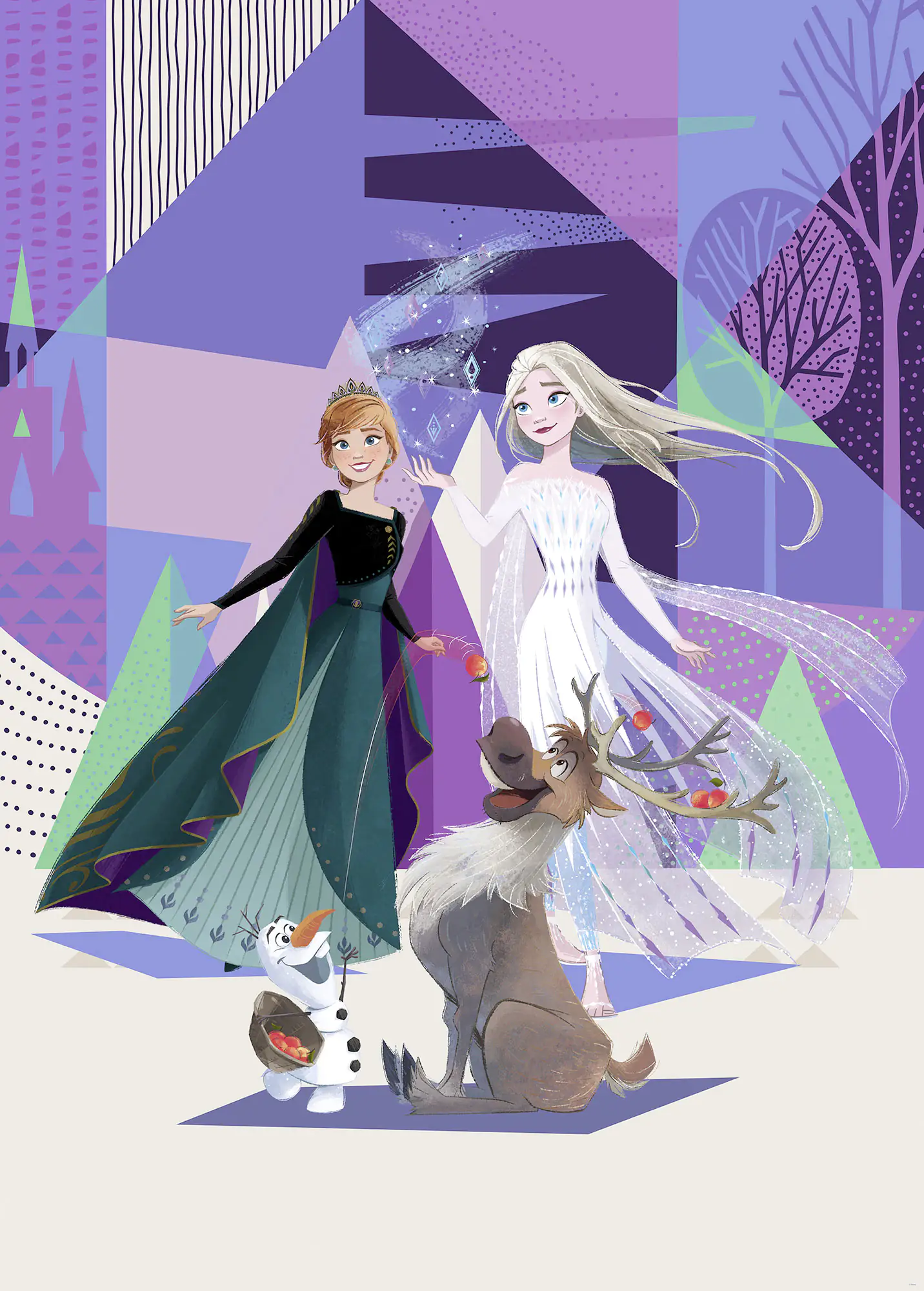 Komar Vlies Fototapete Frozen Abstract Are 200 x 280 cm 