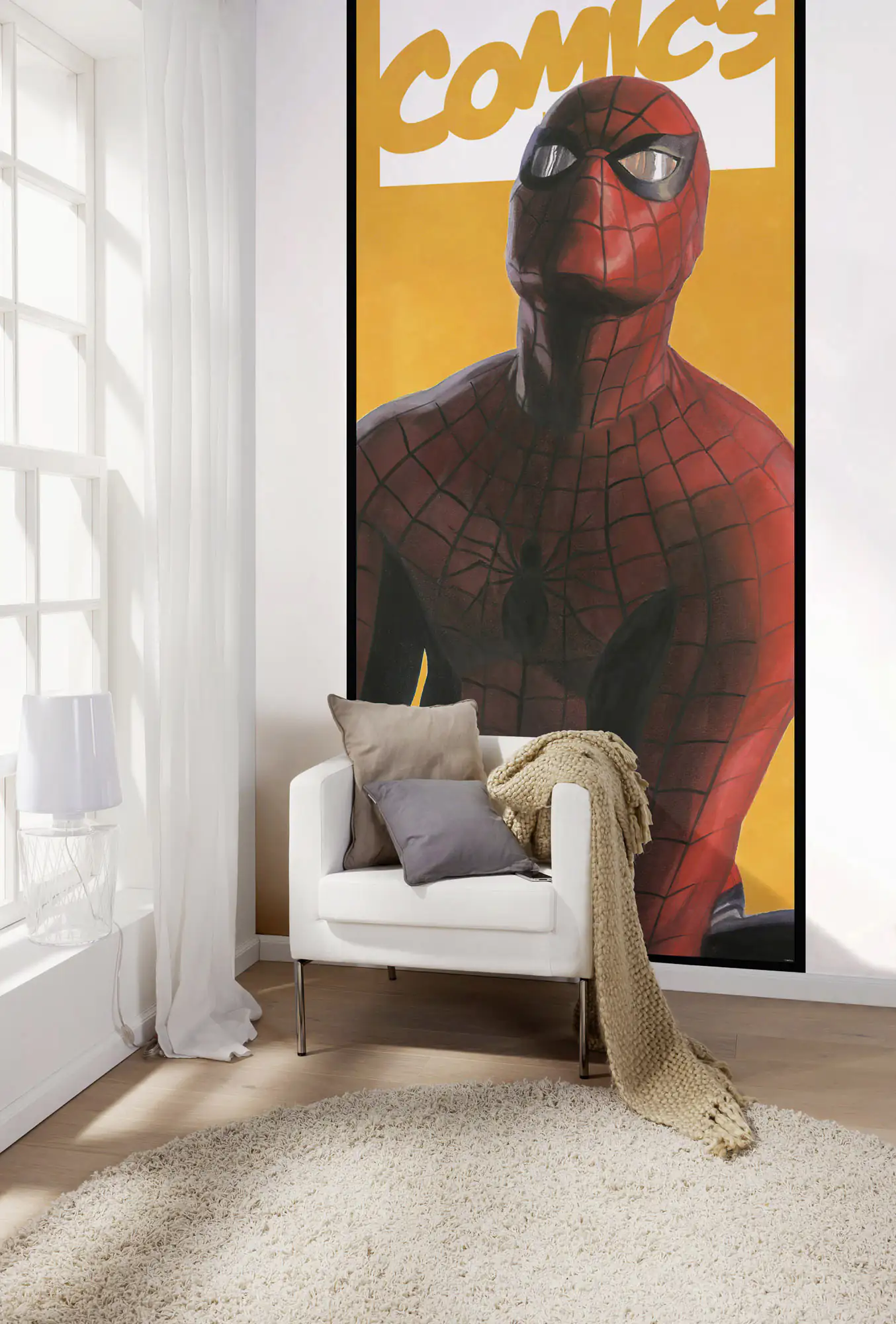 Komar Vlies Fototapete Spider-Man Comic 100 x 250 cm 