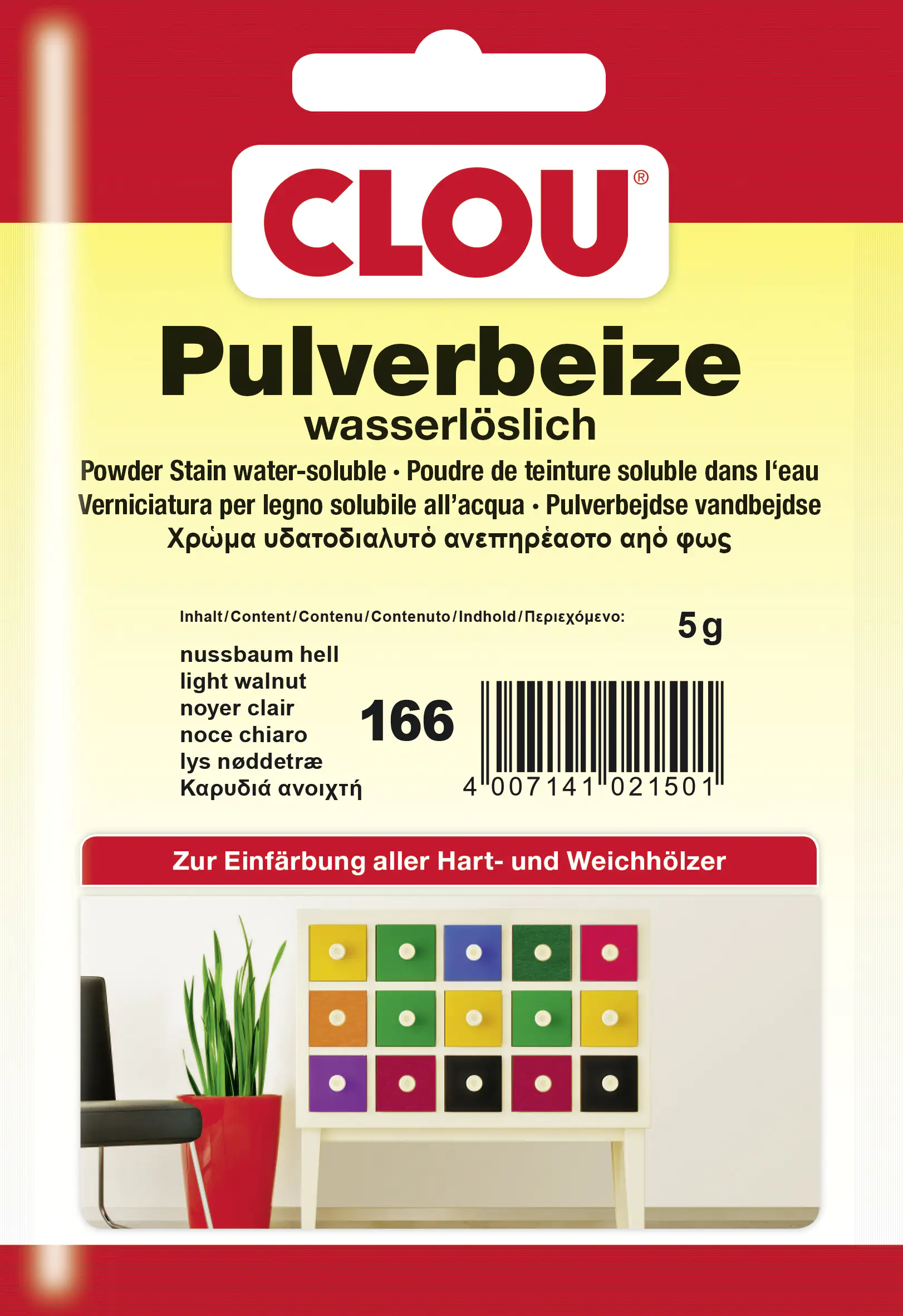 4007141021501 Clou Pulverbeize 5 g nussbaum hell