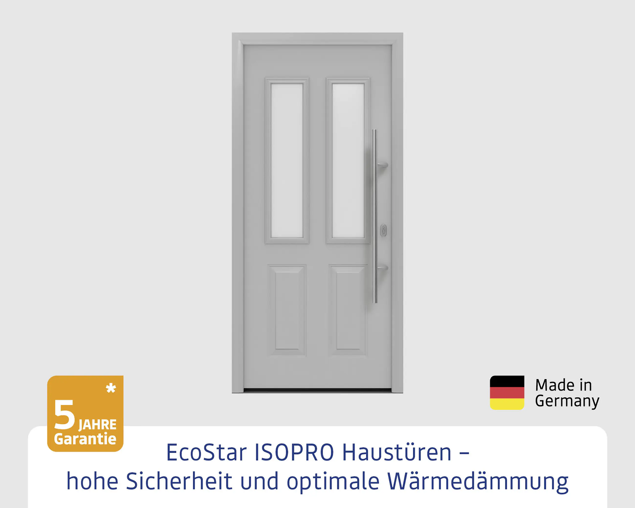 EcoStar Haustür ISOPRO IP 410S weißaluminium 110 x 210 cm
