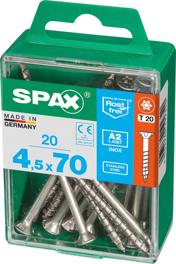 Spax Universalschrauben 4.5 x 70 mm TX 20 - 20 Stk.