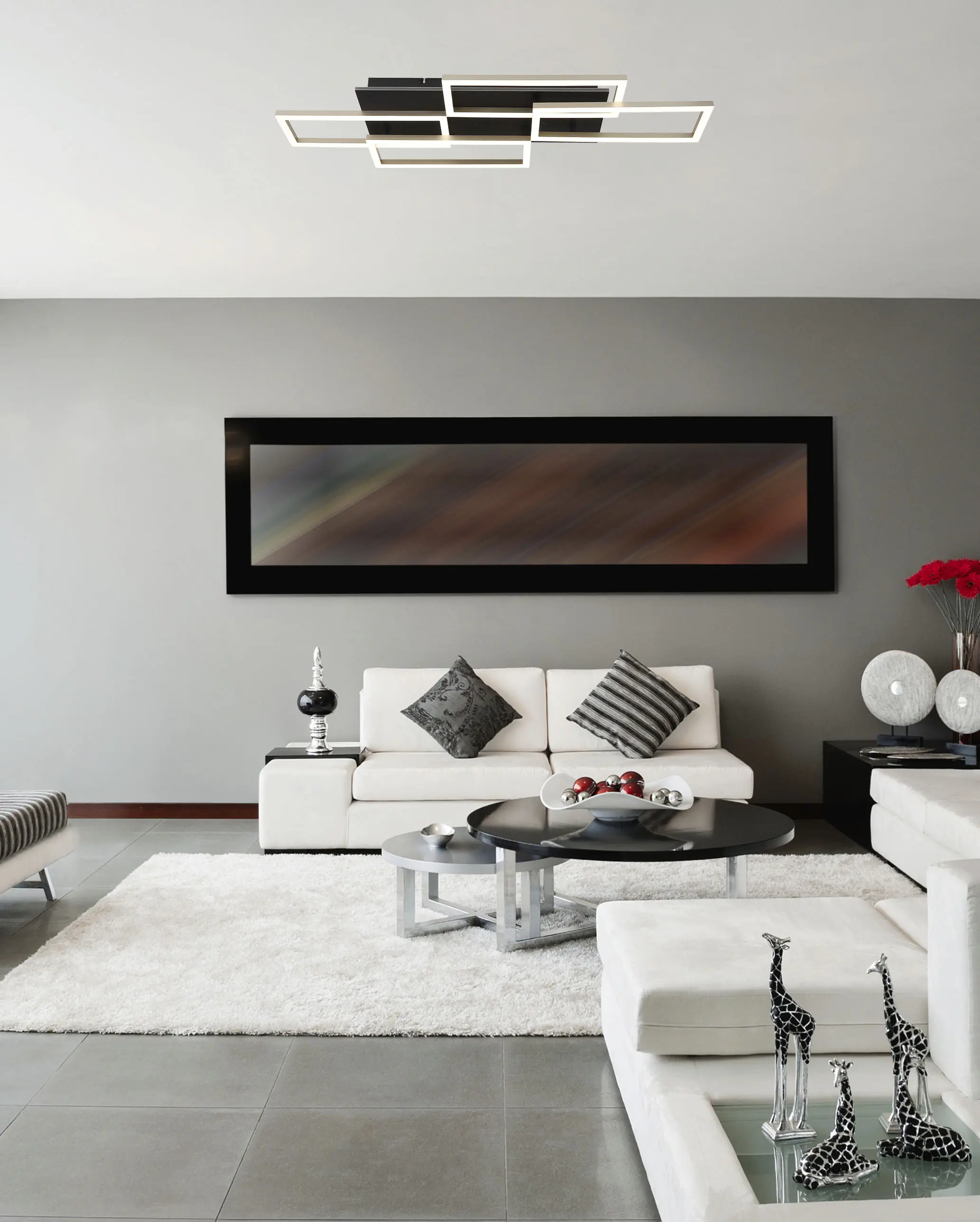 Globo Deckenleuchte Jeffry 87,5 x 32,5 cm schwarz CCT