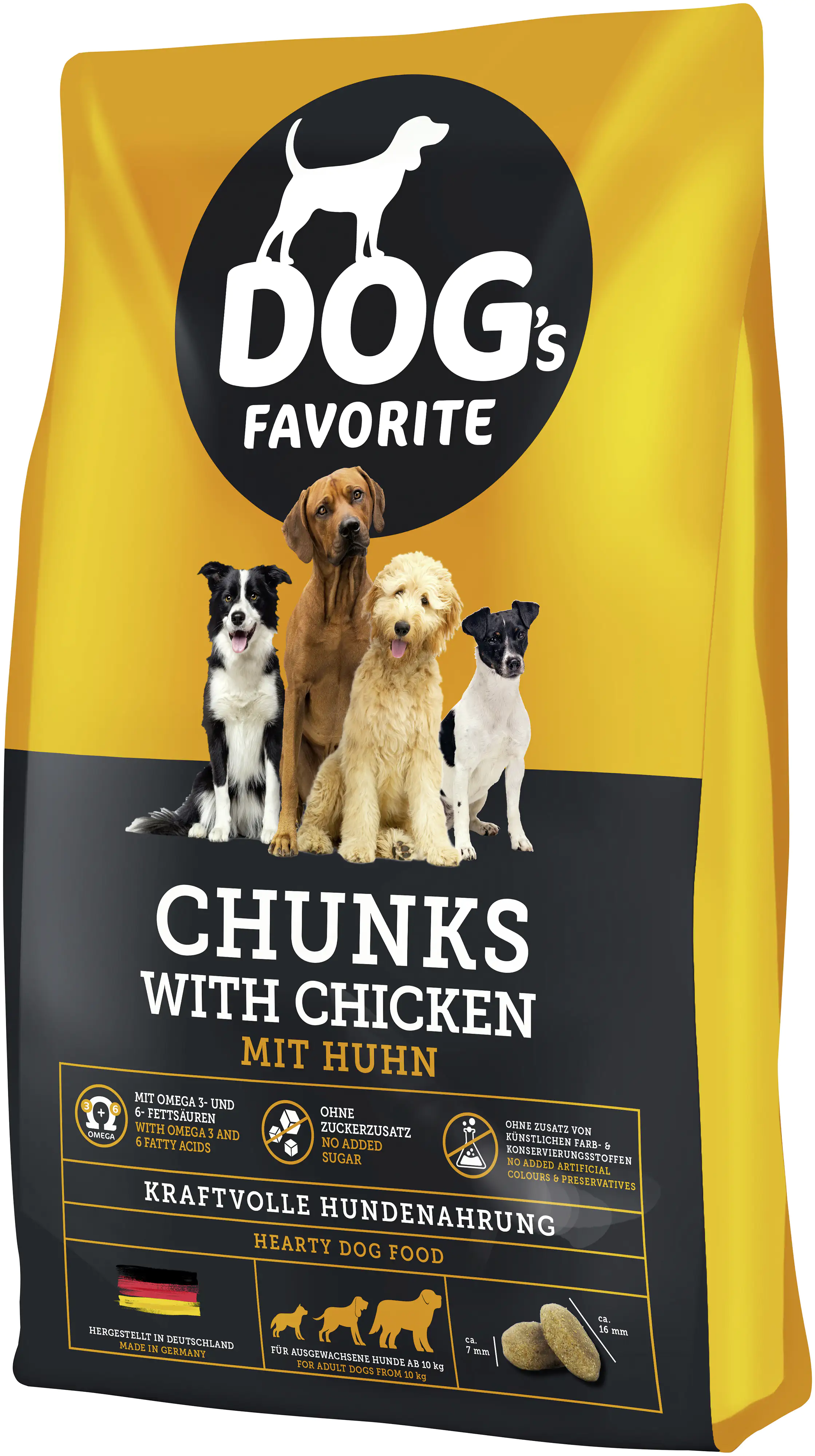 Chunks Huhn 15kg Trockenfutter