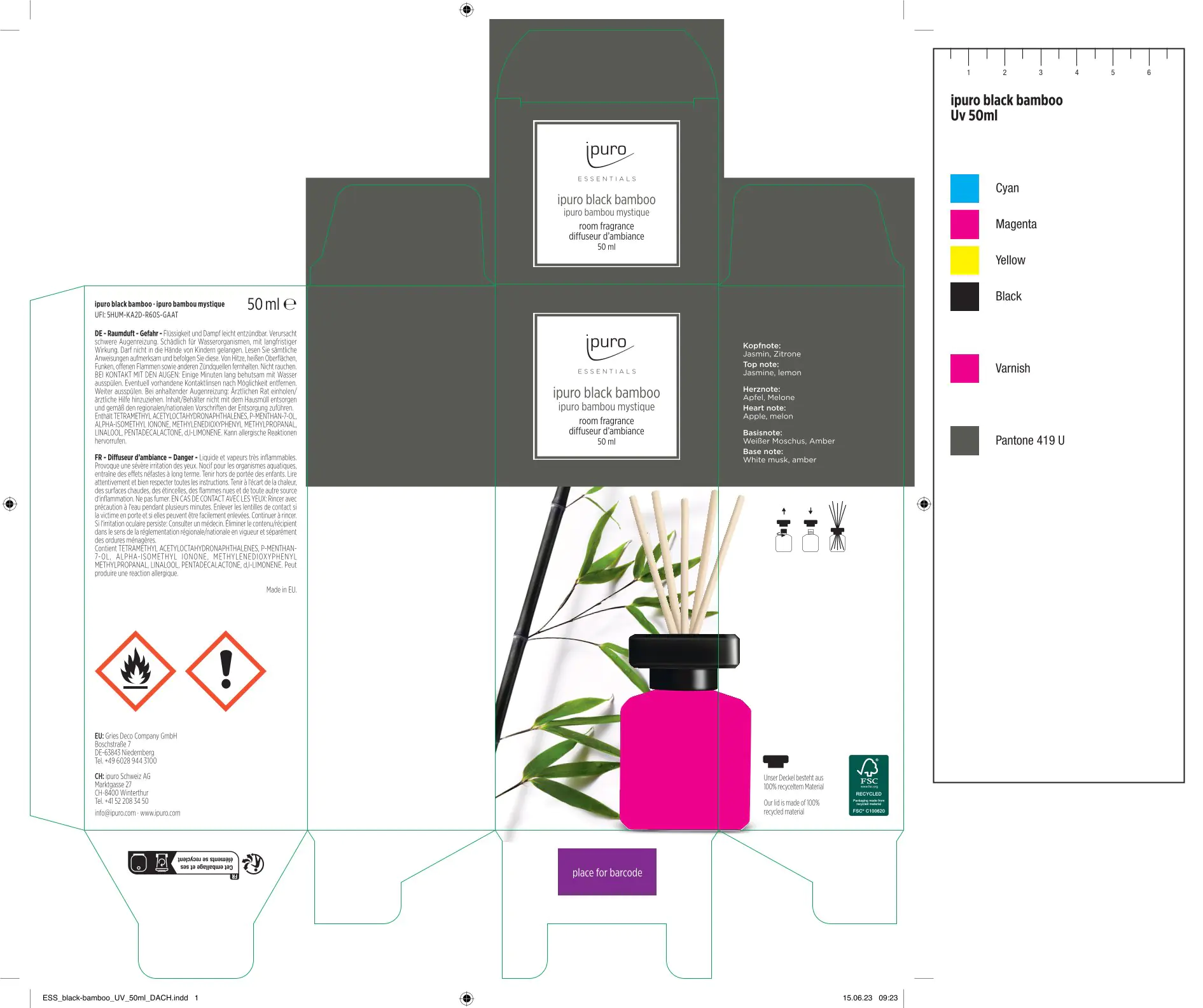 ipuro ESSENTIALS Raumduft Black Bamboo 50 ml ipuro ESSENTIALS Raumduft Black Bamboo 50 ml