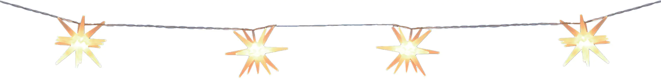 TrendLine LED-Lichterkette Sterne Außen 2,3 m warmweiß mit Timer