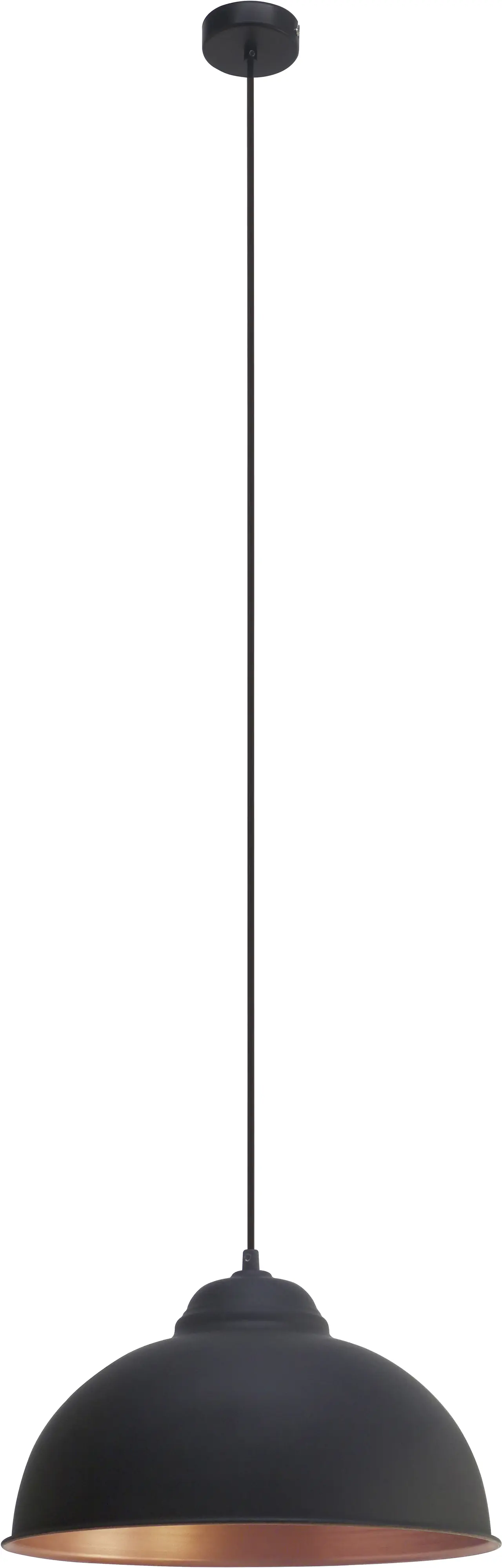 Eglo Pendelleuchte Truro 2 E27, schwarz / kupfer