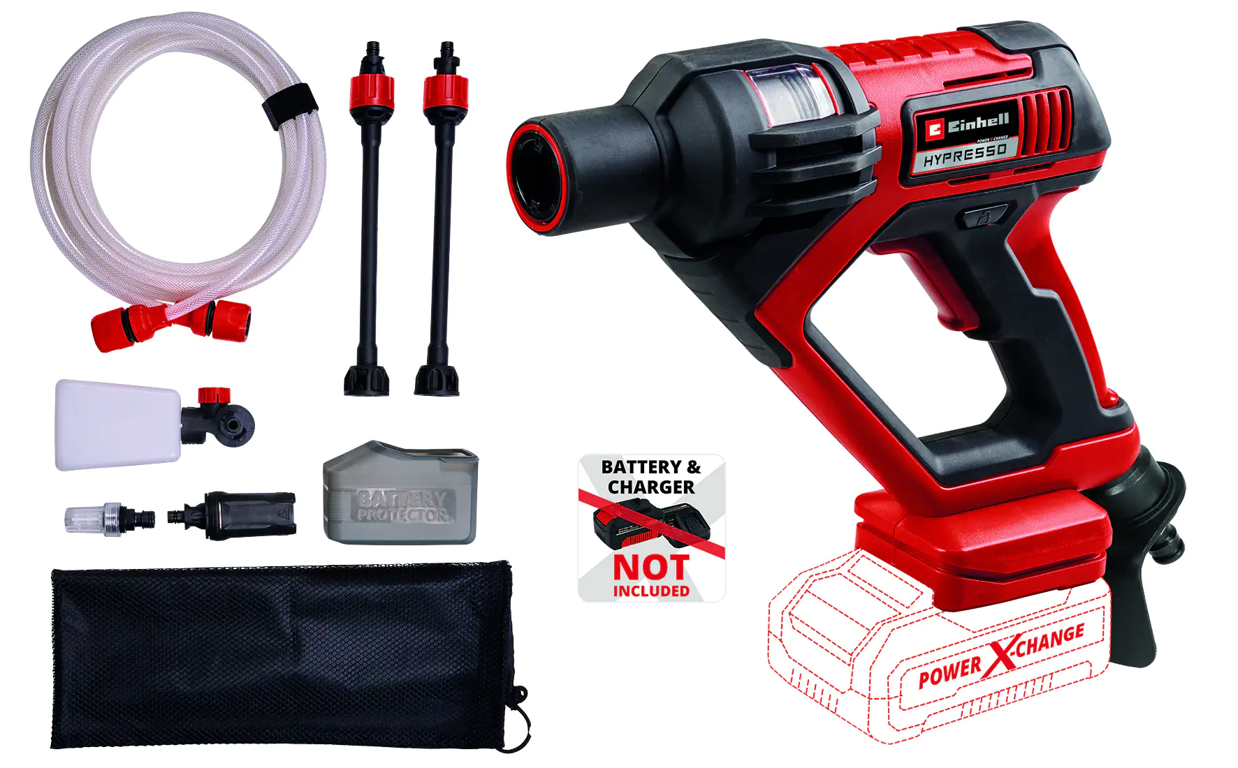 Einhell Akku-Druckreinigerpistole Hypresso 18/24 Li Solo 18 V