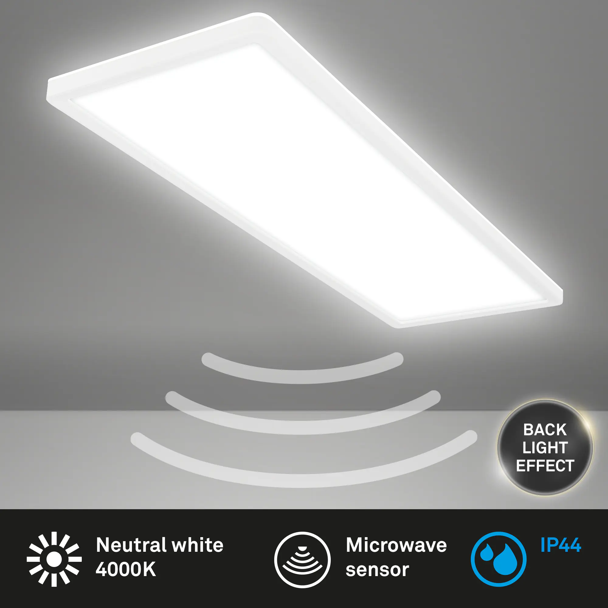 Briloner LED Panel Move 22W weiß 58x20x3 cm Bewegungssensor neutralweiß Briloner LED Panel Move 22W weiß 58x20x3 cm Bewegungssensor neutralweiß
