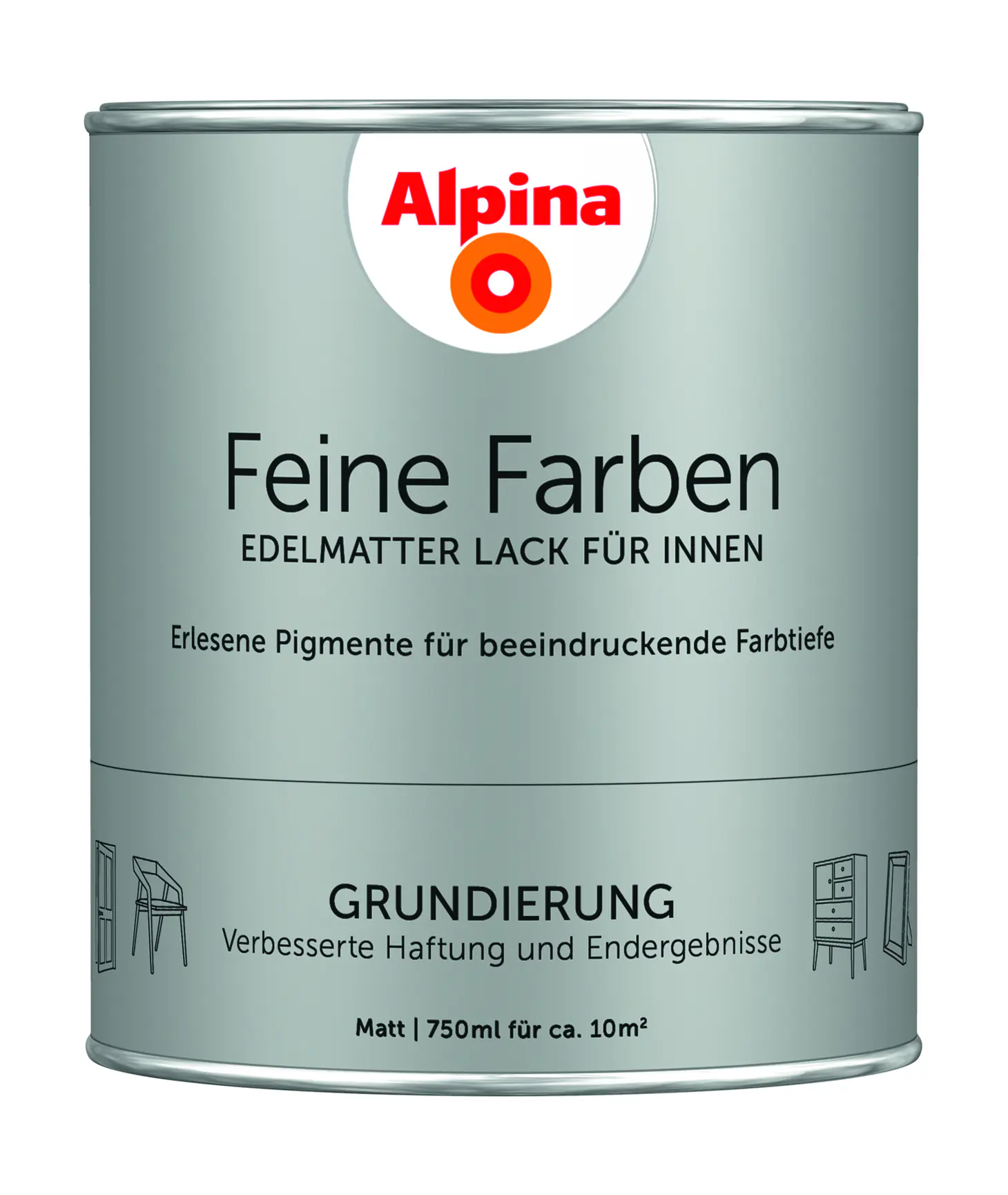 Alpina Feine Farben Lack Grundierung weiß 750 ml