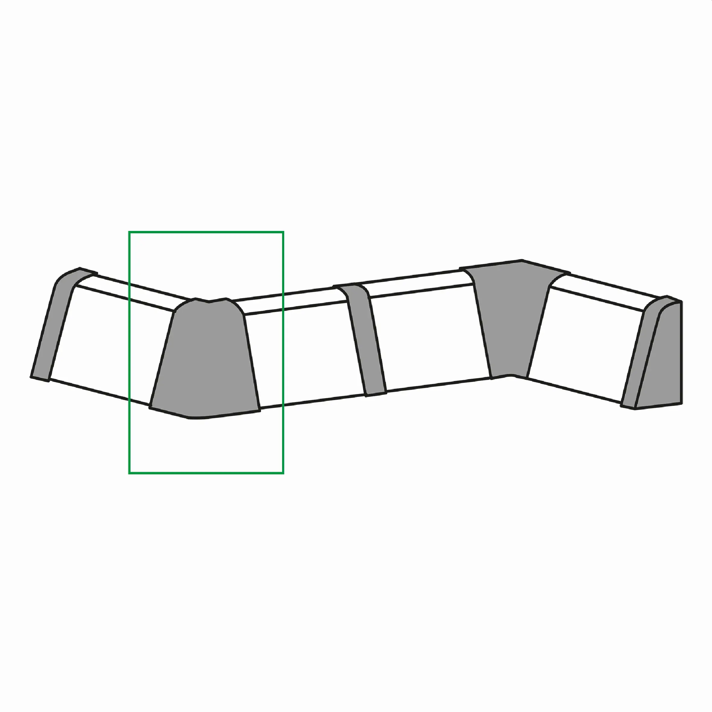 Neuhofer Außenecke 30 x 30 x 60 mm weiß