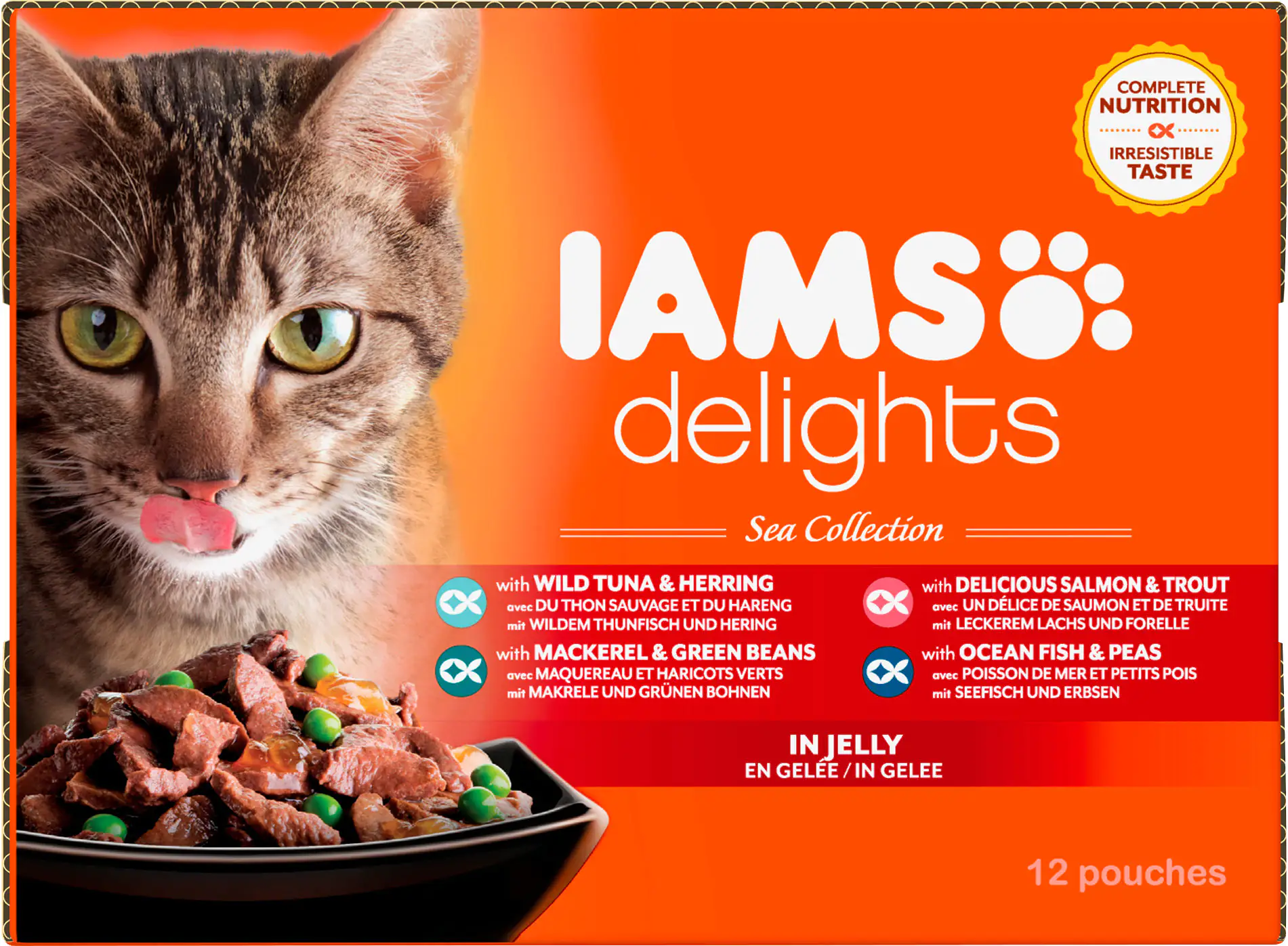 Iams Delights Katzennassfutter See Collection in Gelee 12 x 85 g
