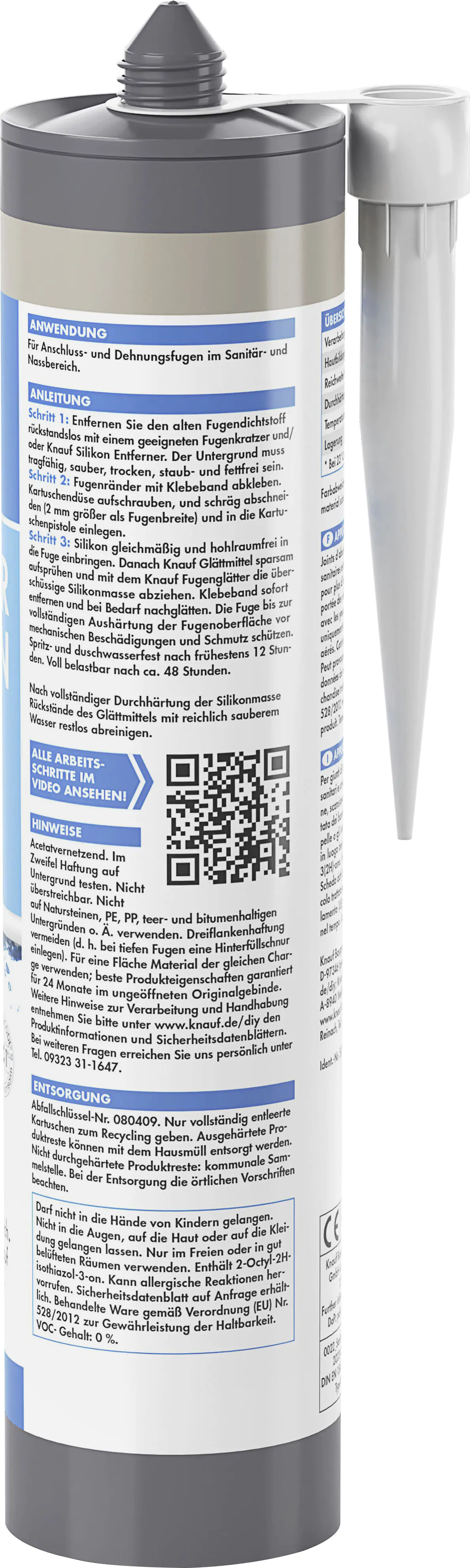 Knauf Sanitär Silikon sandgrau 300 ml