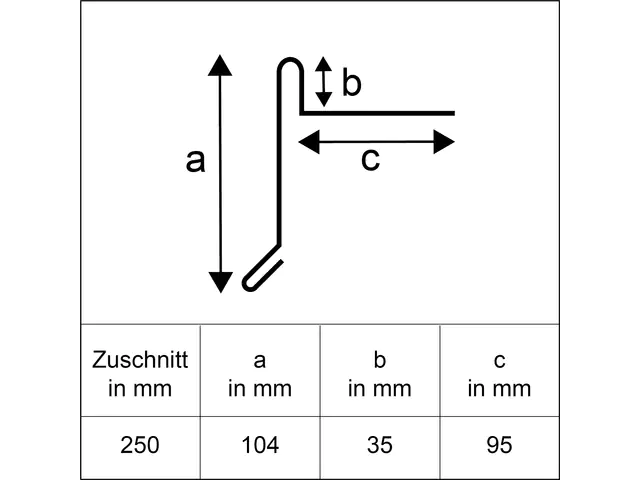 Sarei Ortblech ohne Wasserfalz 1000 x 250 mm natur Sarei Ortblech ohne Wasserfalz 1000 x 250 mm natur