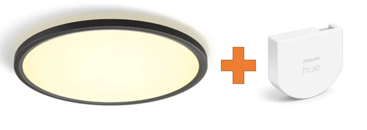 Philips Hue LED Deckenleuchte Tento + Wandschalter rund schwarz Ø 42,1 cm warmweiß-kaltweiß Philips Hue LED Deckenleuchte Tento + Wandschalter rund schwarz Ø 42,1 cm warmweiß-kaltweiß