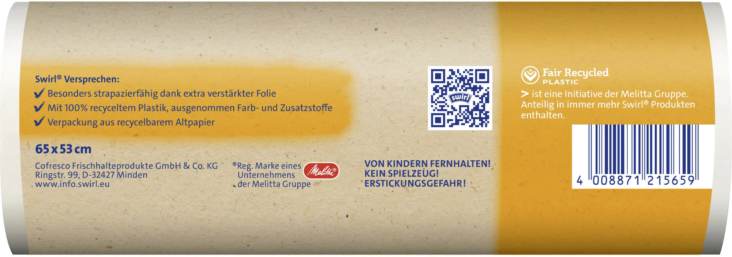 Swirl Müllbeutel mit Tragegriff 35 L 15 Stück