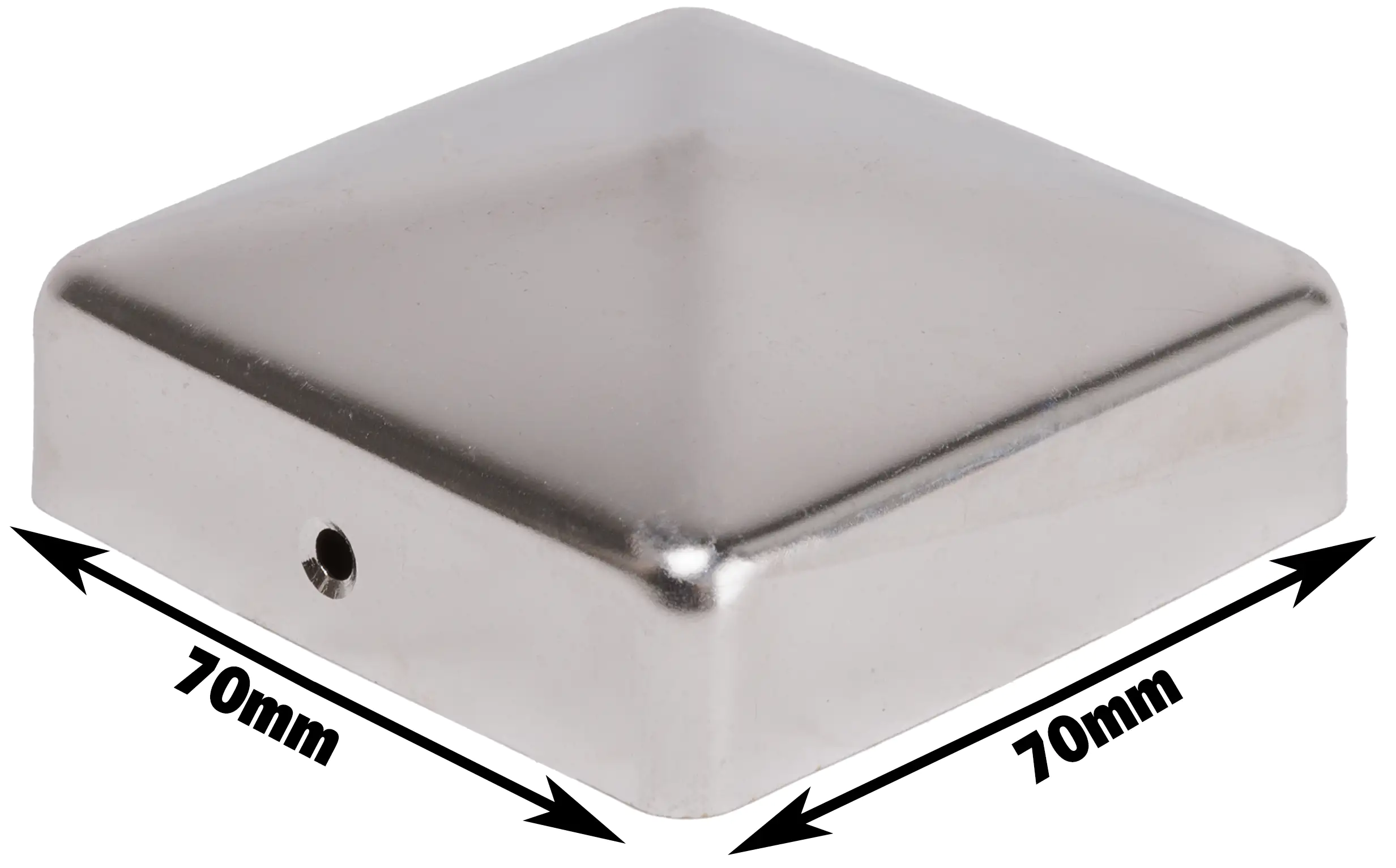 TrendLine Pfostenkappe Edelstahl 70 x 70 mm
