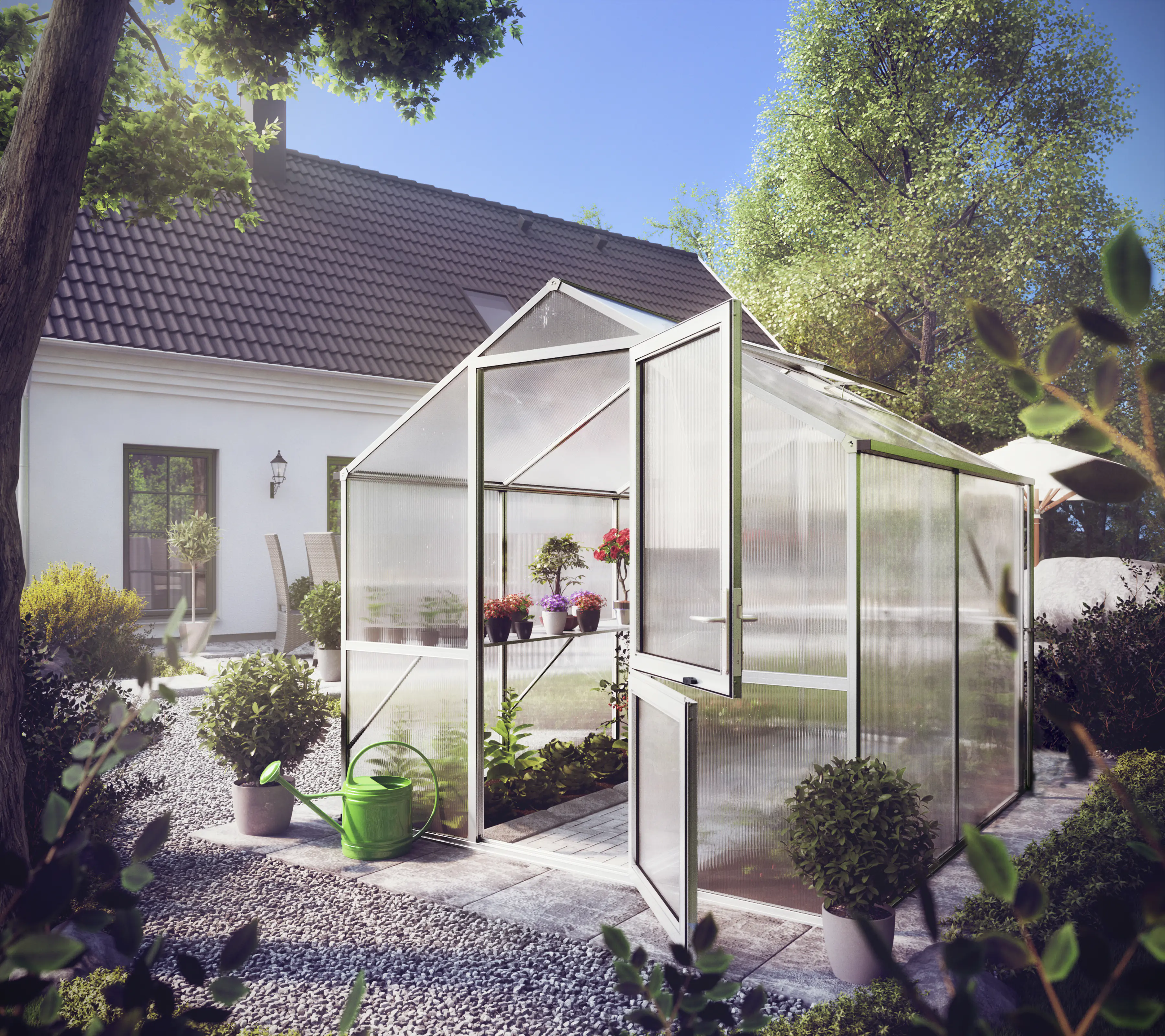 KGT Alu-Gewächshaus Rose II 233 x 217 cm KGT Alu-Gewächshaus Rose II 233 x 217 cm