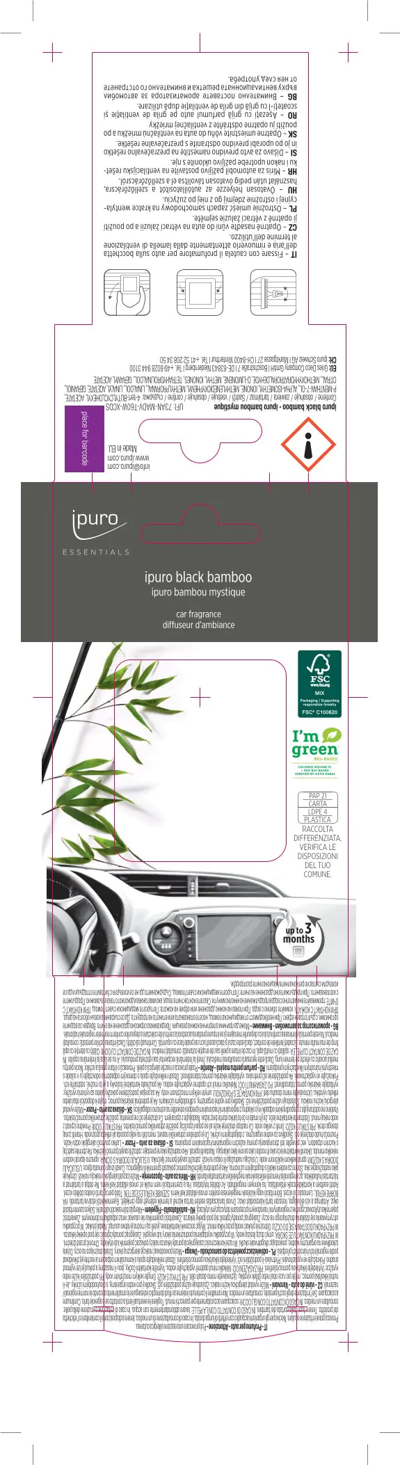 ipuro Essentials Autoduft Black Bamboo ipuro Essentials Autoduft Black Bamboo